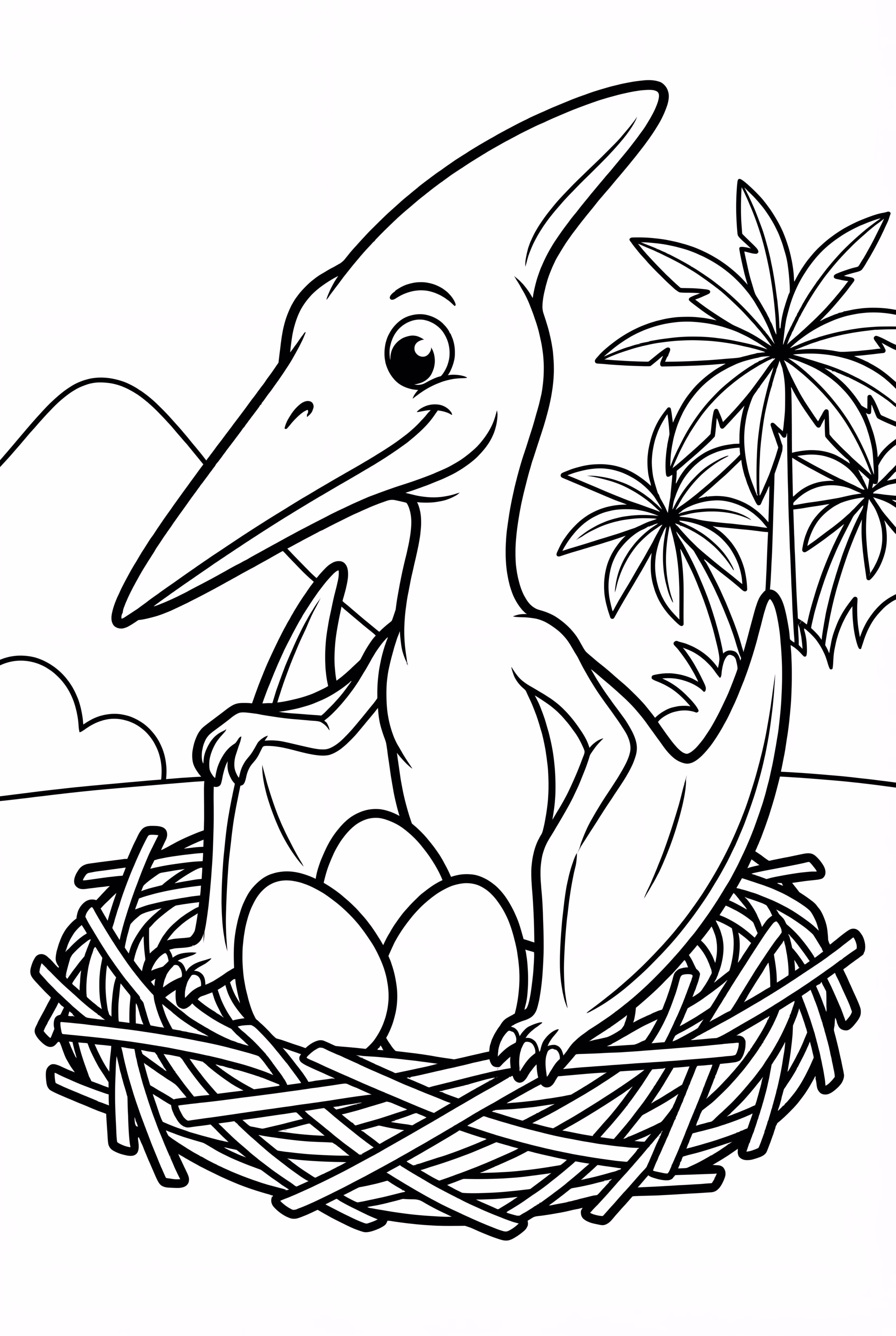 A Quetzalcoatlus In Its Nest