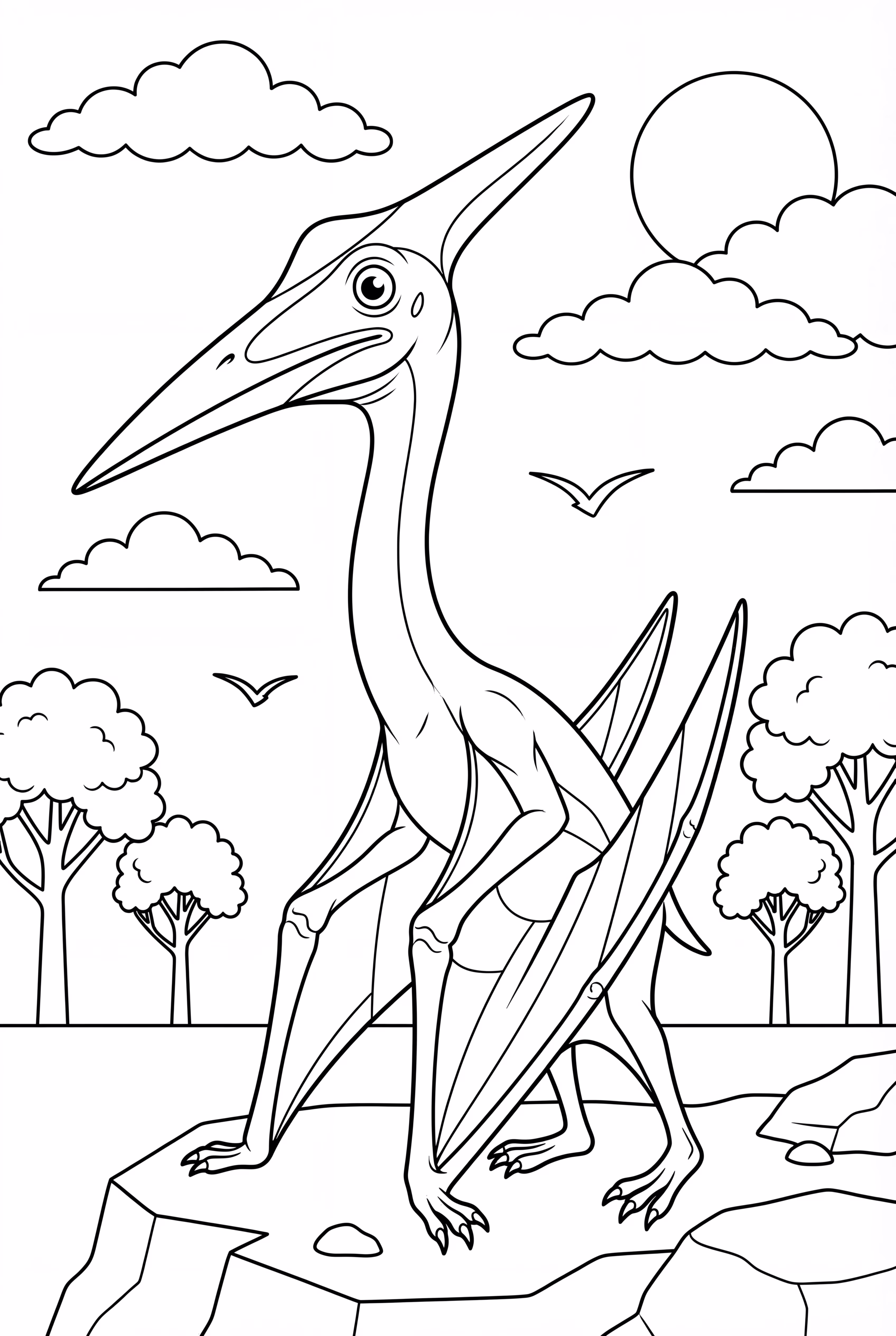 A Quetzalcoatlus With Detailed Wings