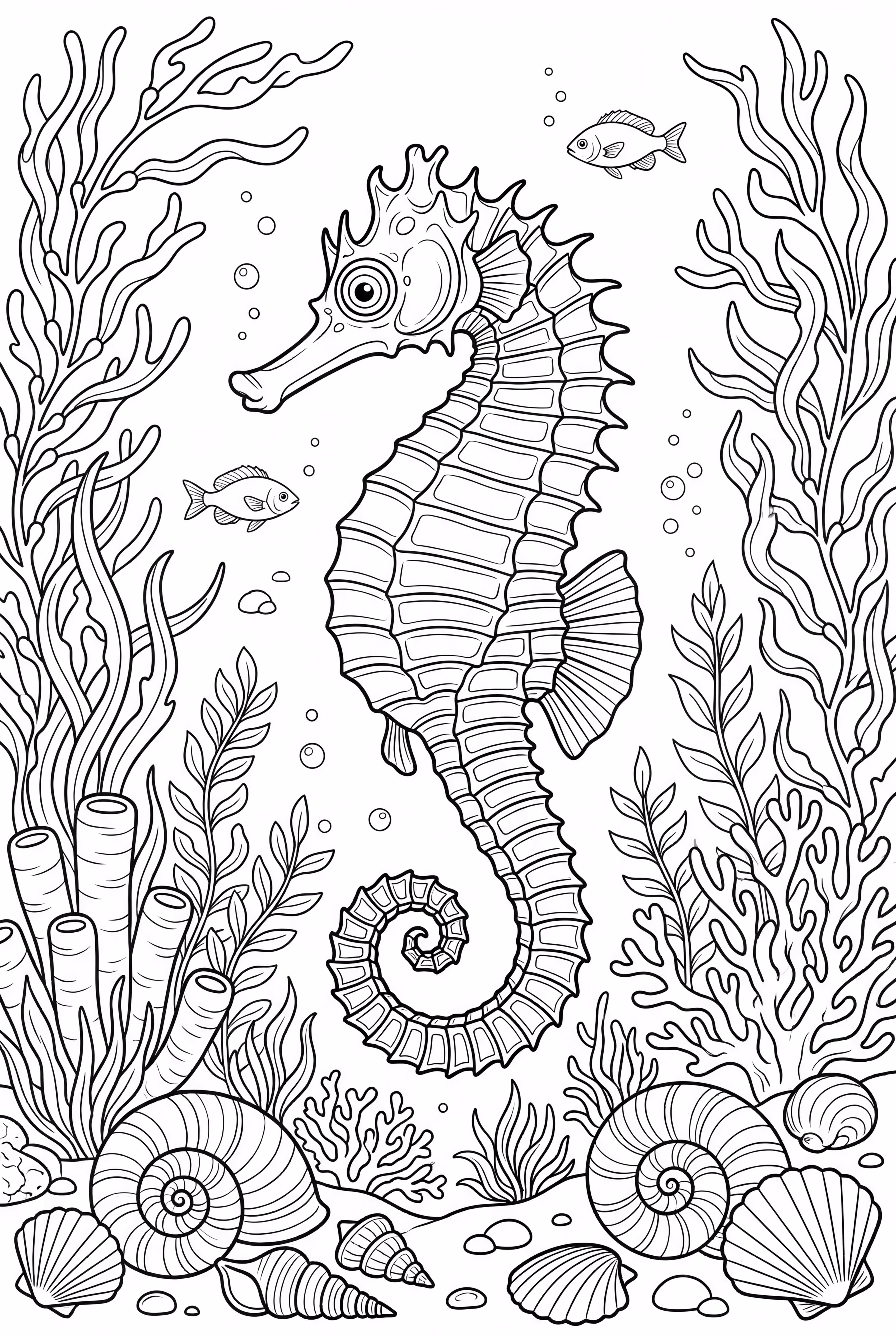 A Realistic Seahorse Portrait