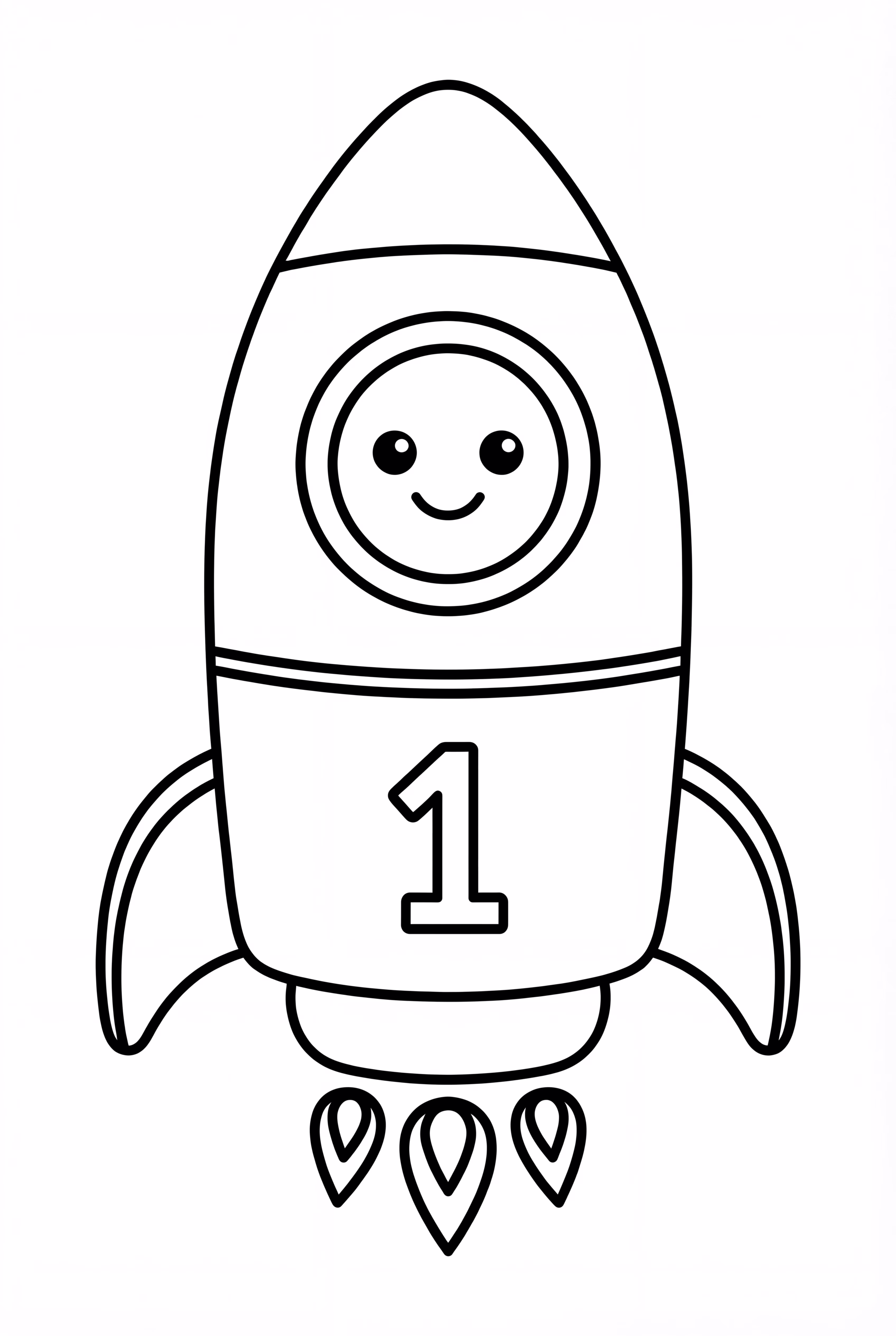 A Rocket With The Number One