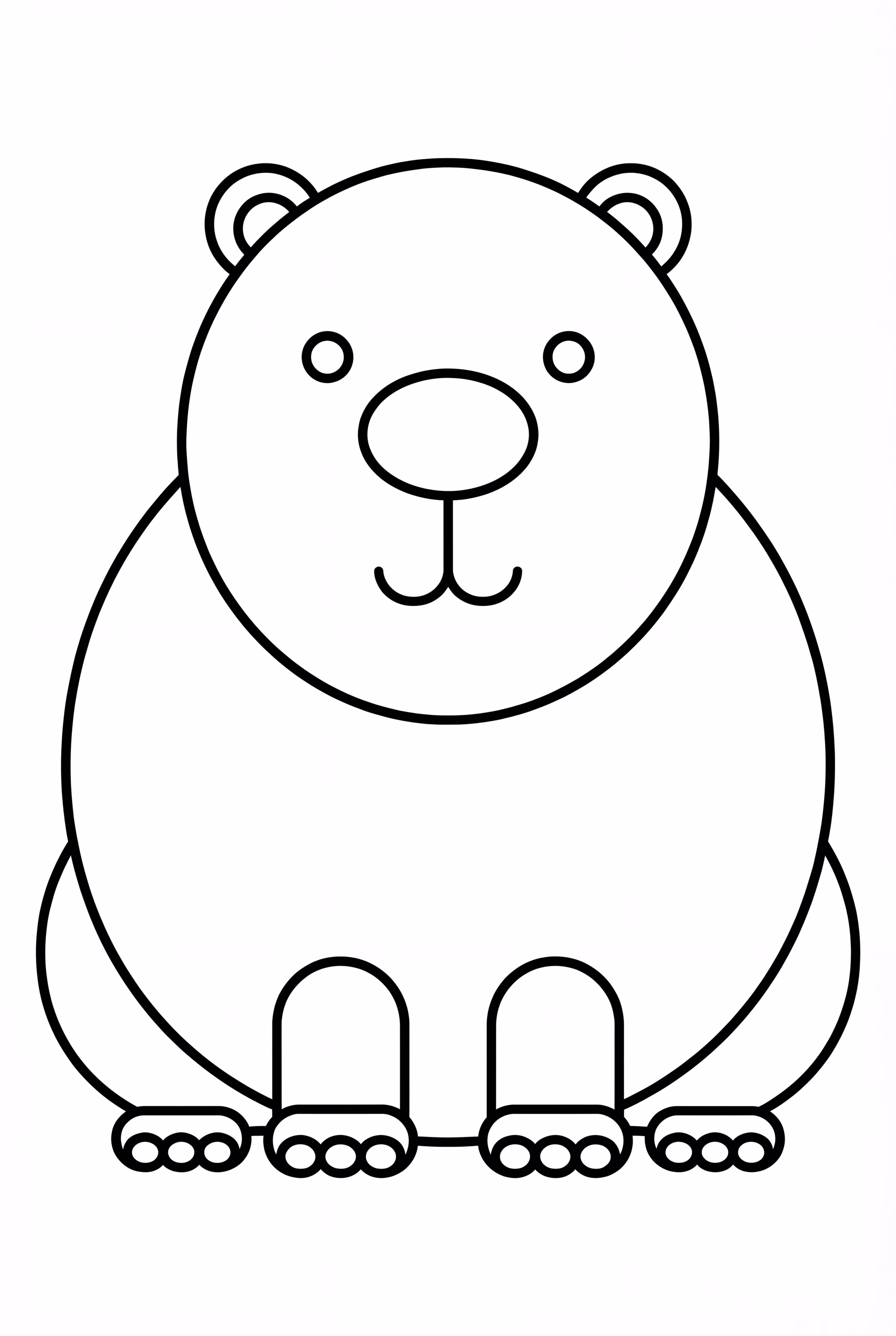 Ein runder und süßer Wasserschweine