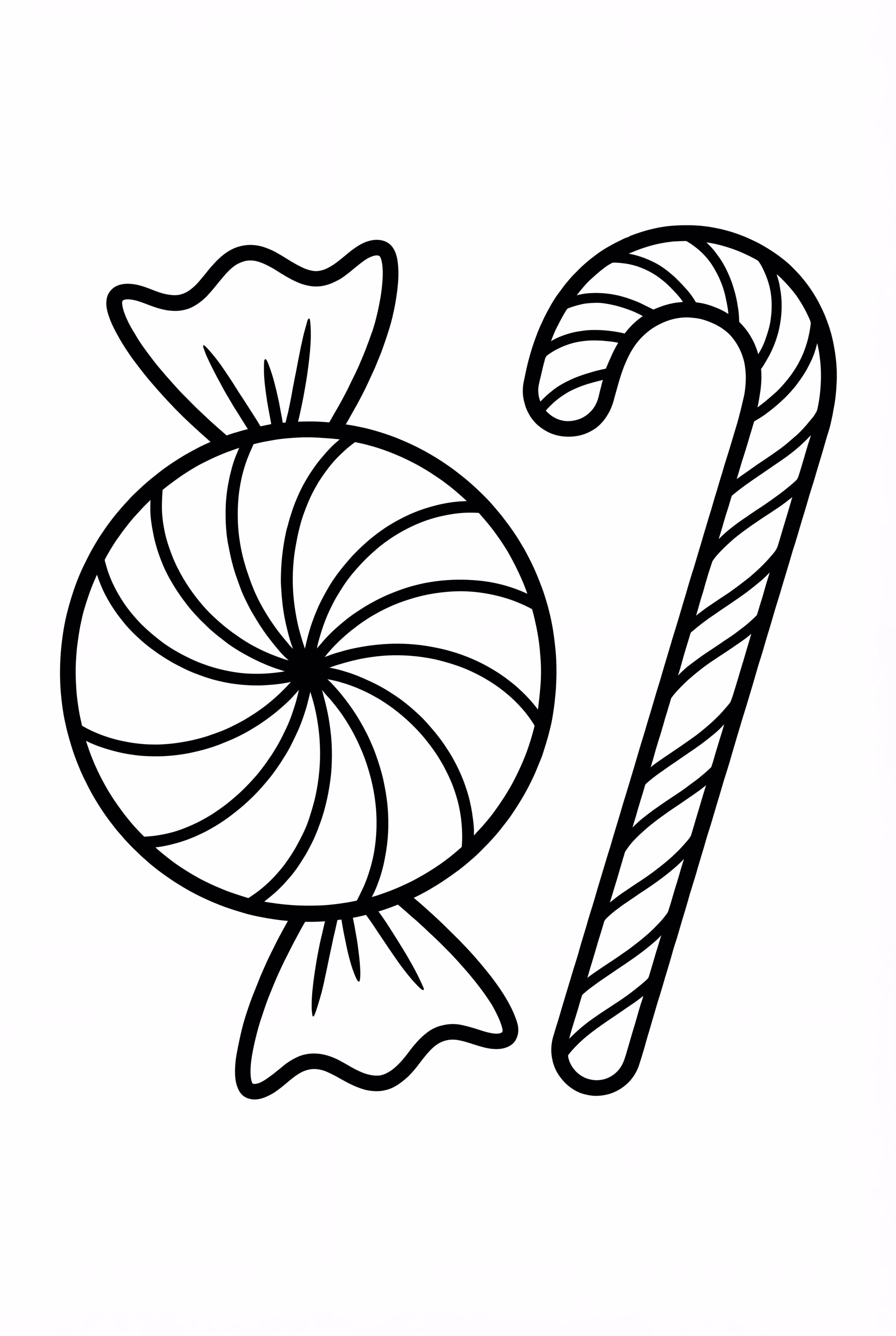 Um Peppermint Redondo e Um Bengala Doce