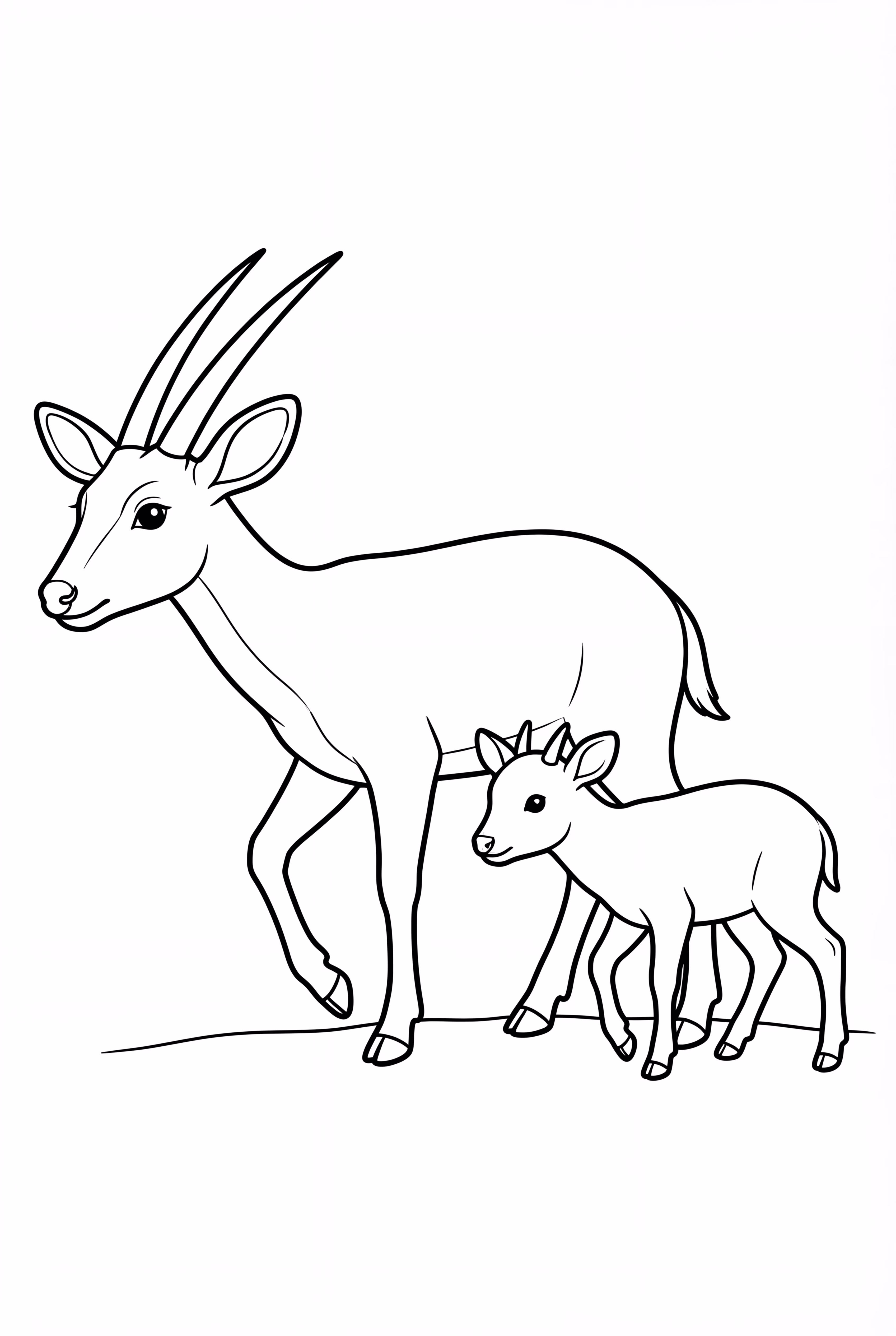 A Saola Calf Following Its Mother