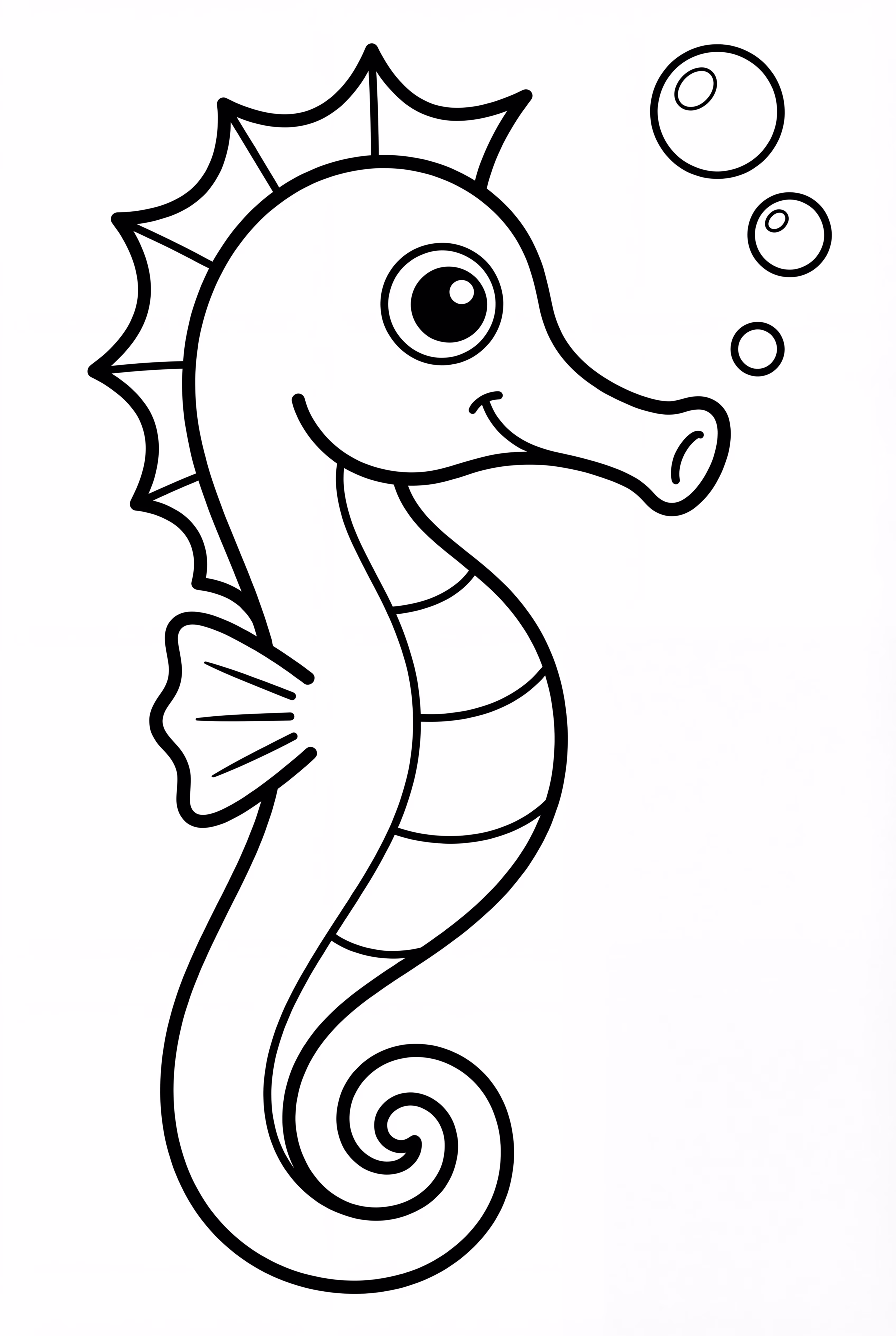 A Seahorse With Three Bubbles