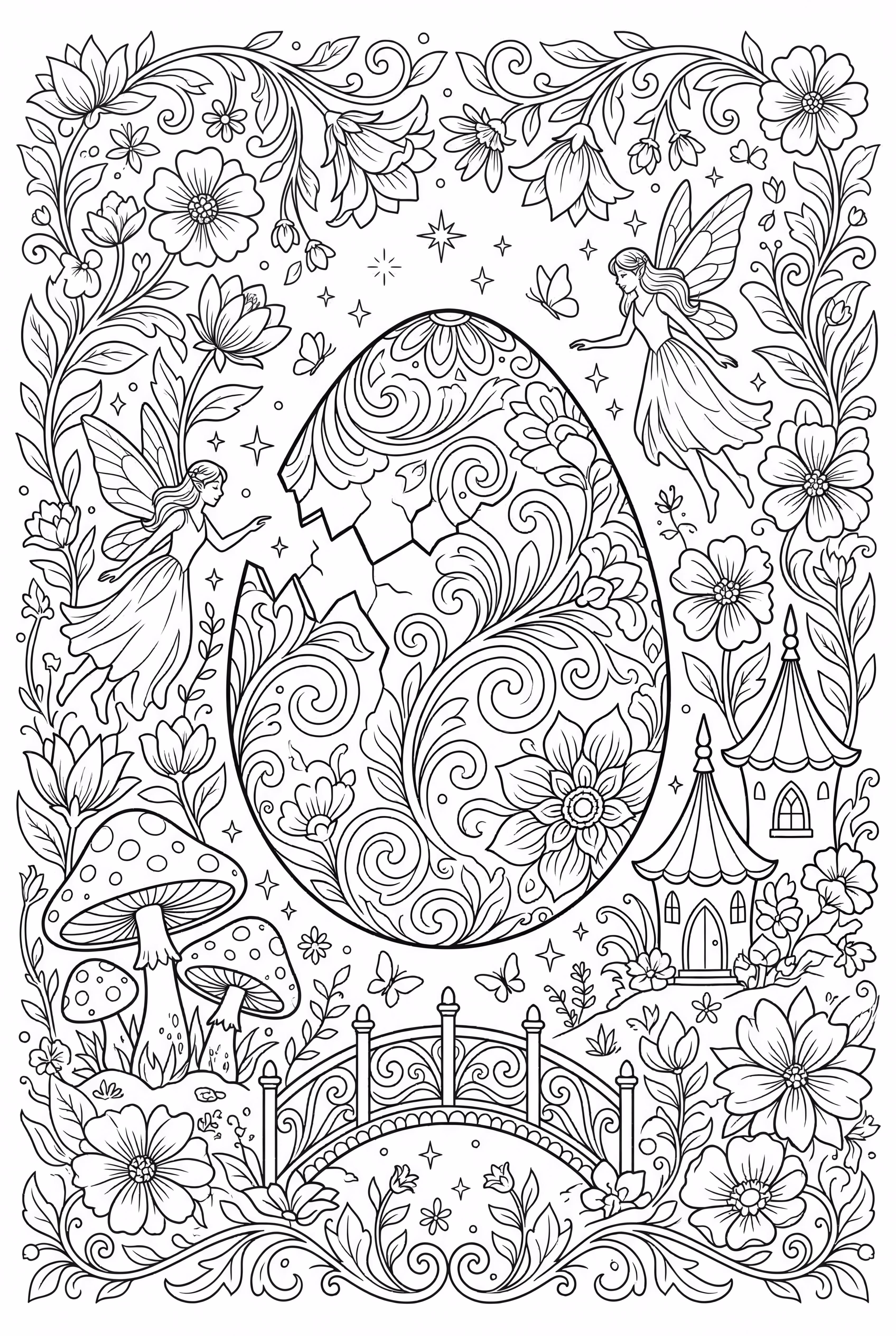 一个有魔法彩蛋的秘密仙子花园