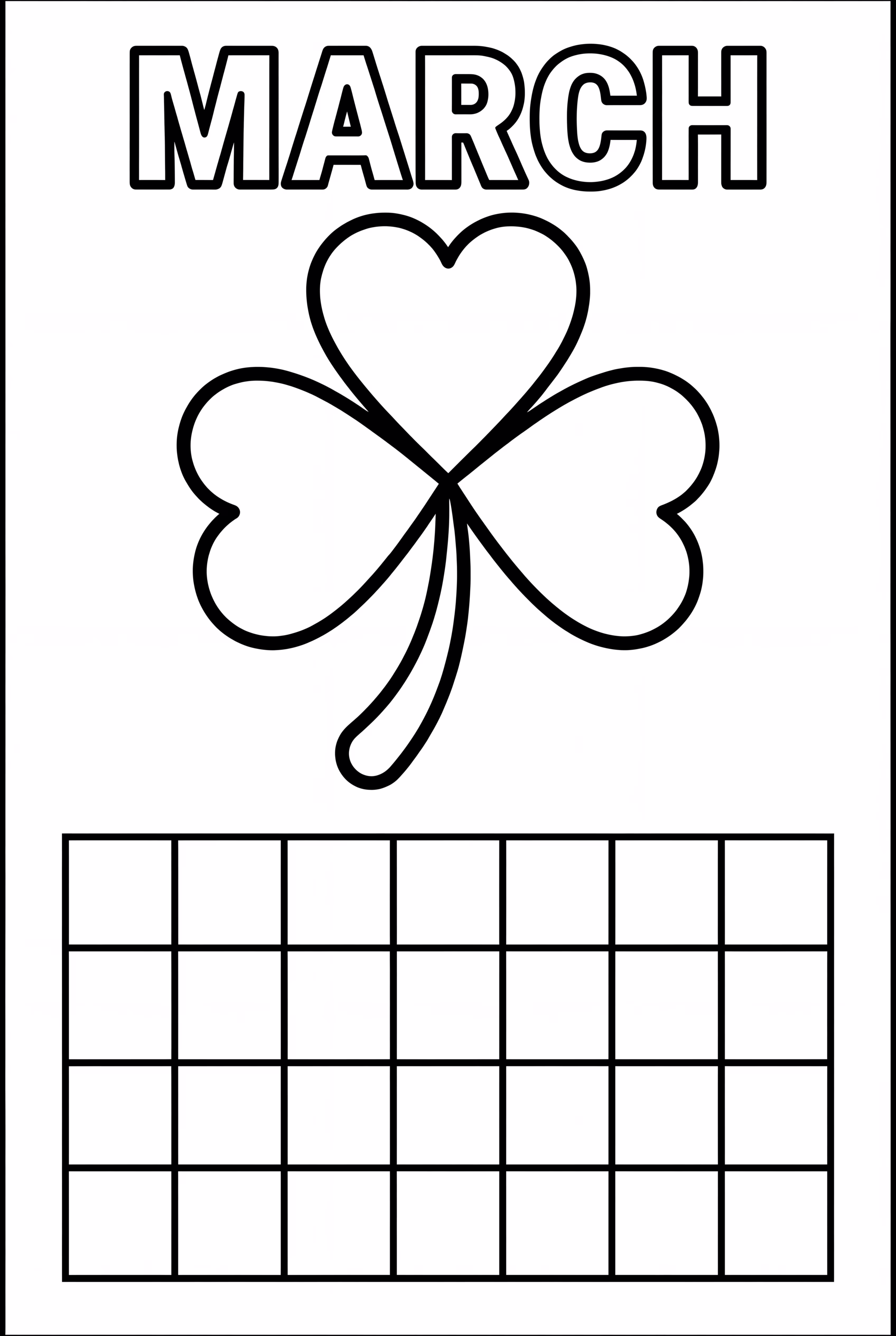 三月日历上的三叶草