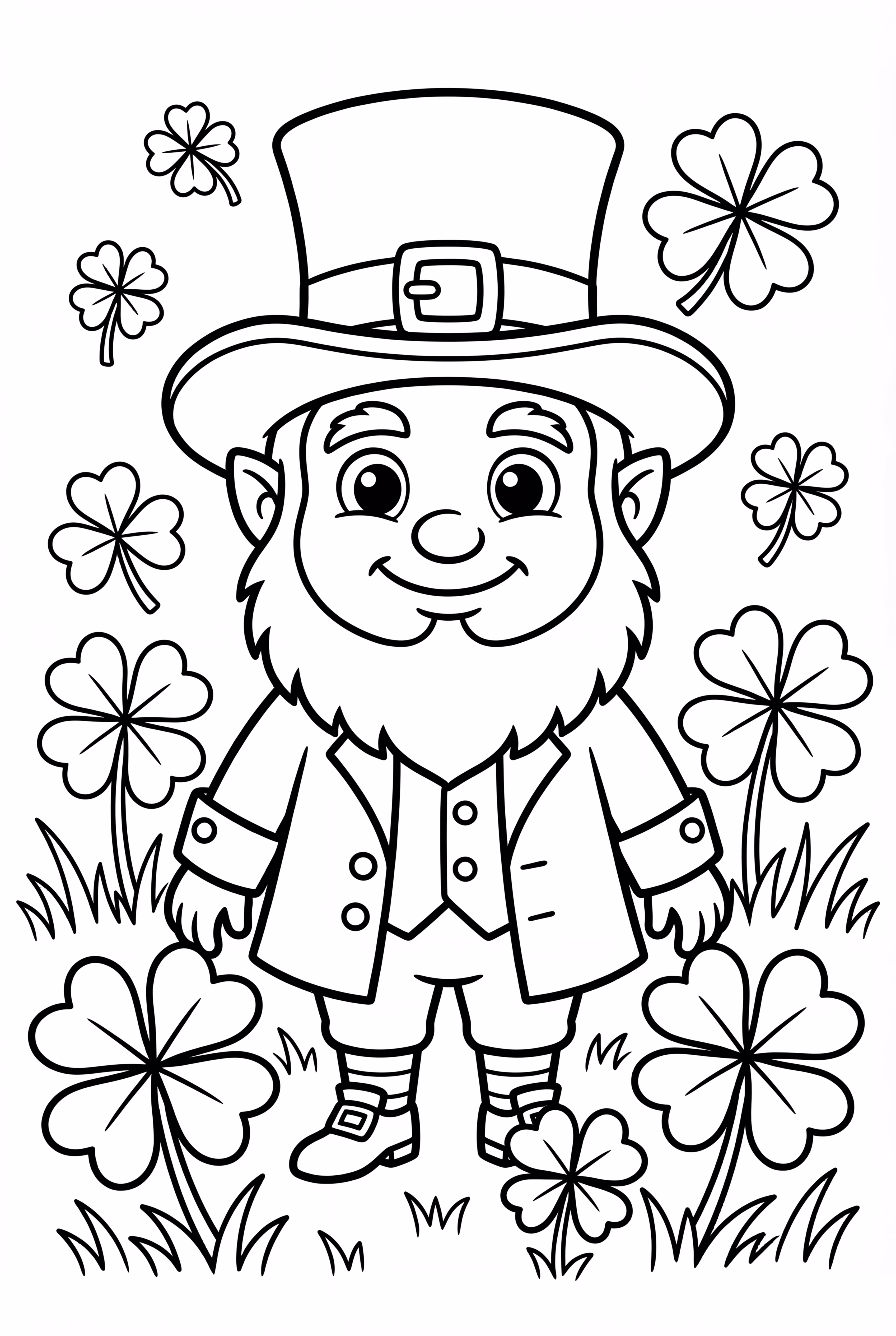 A Shamrock Patch With A Hidden Leprechaun