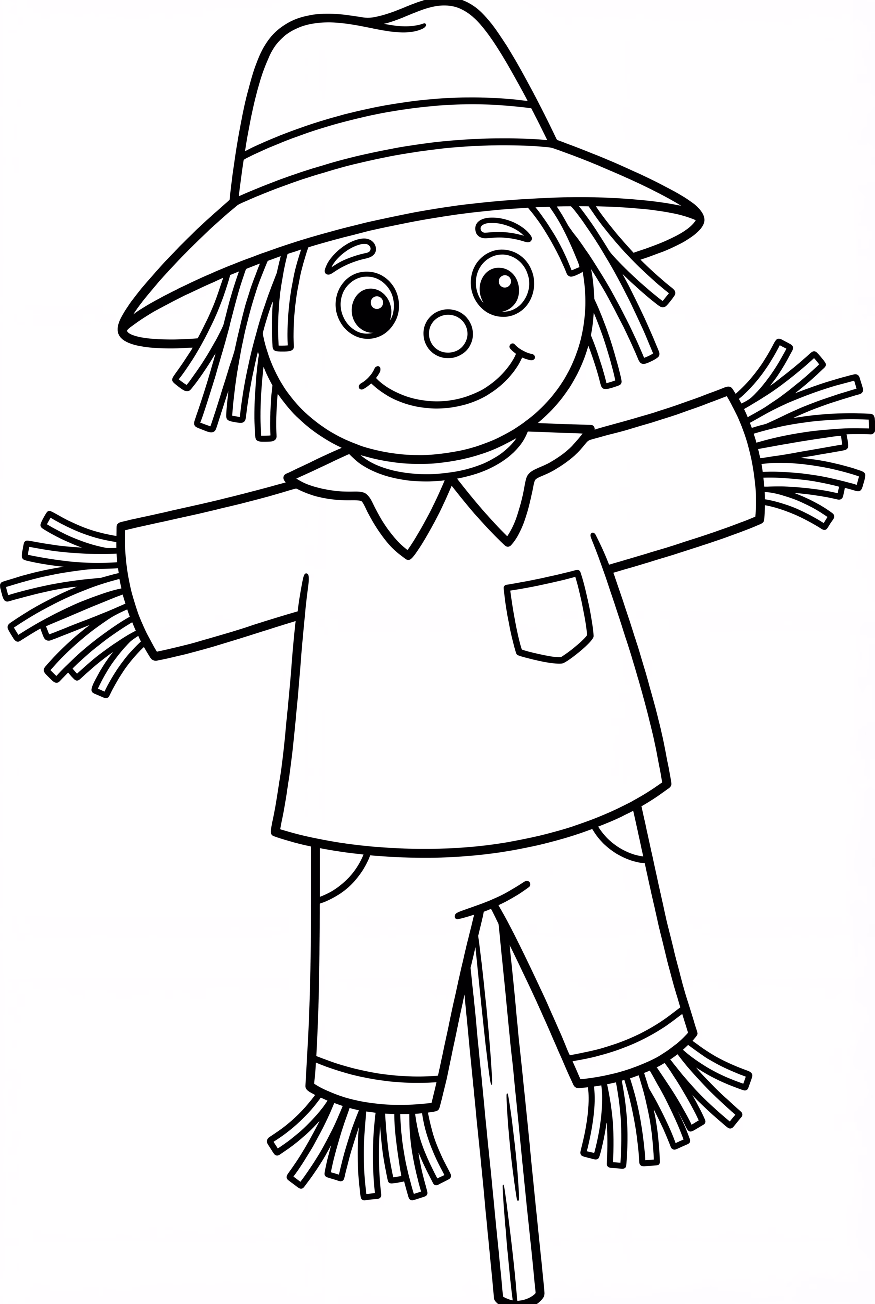 Un espantapájaros bajo y regordete