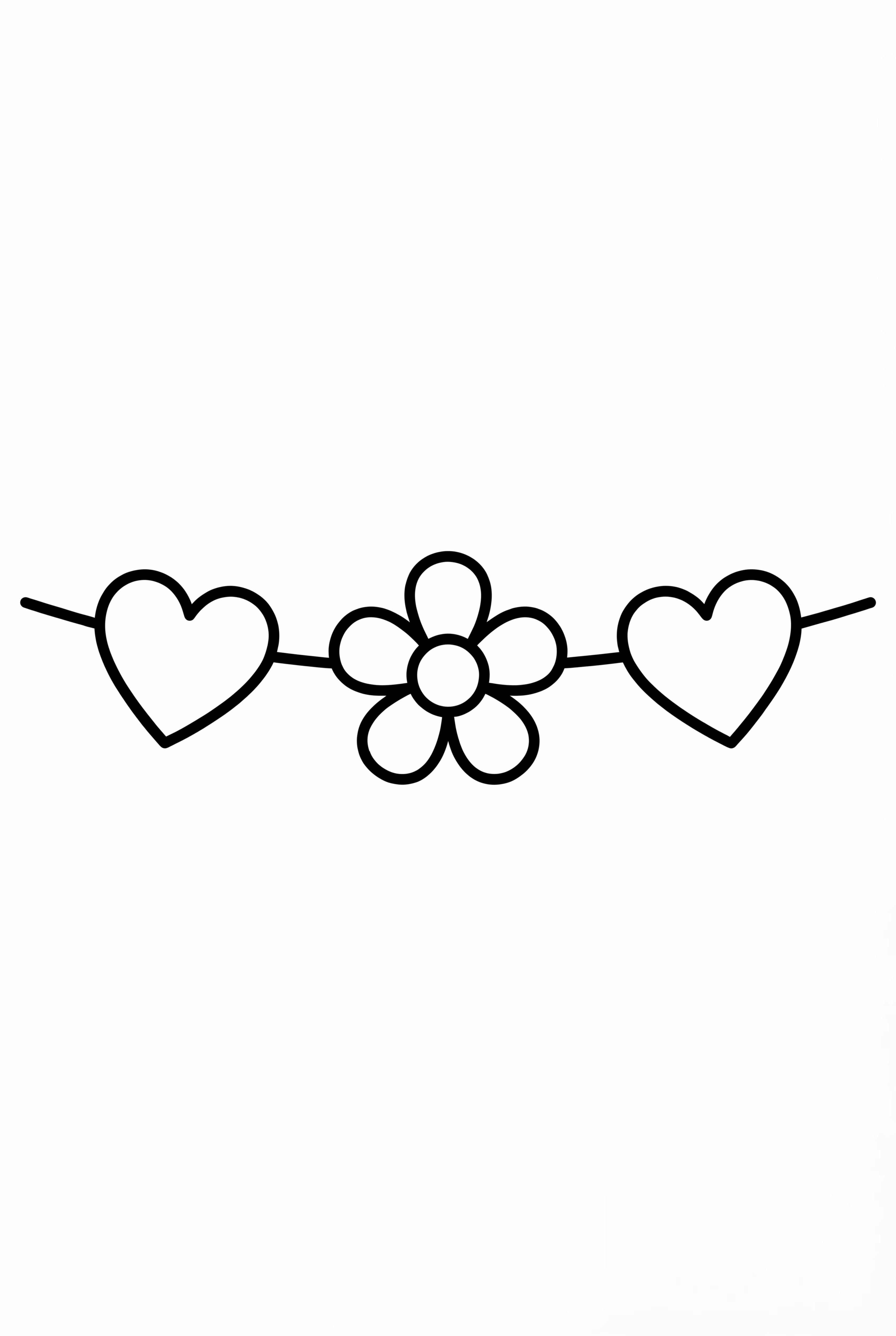 A Simple Banner Of Hearts and Flowers