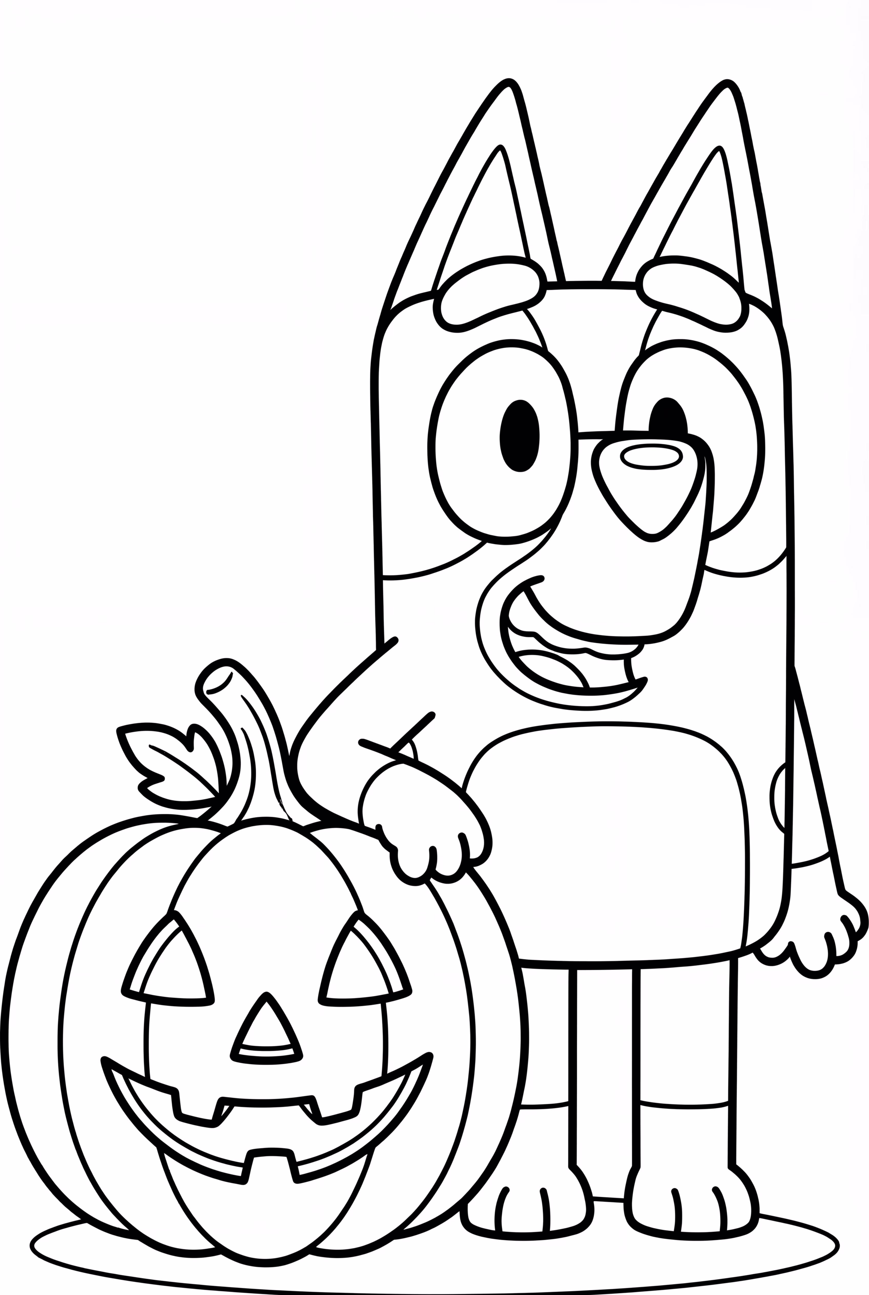 A Simple Bluey Halloween Pumpkin