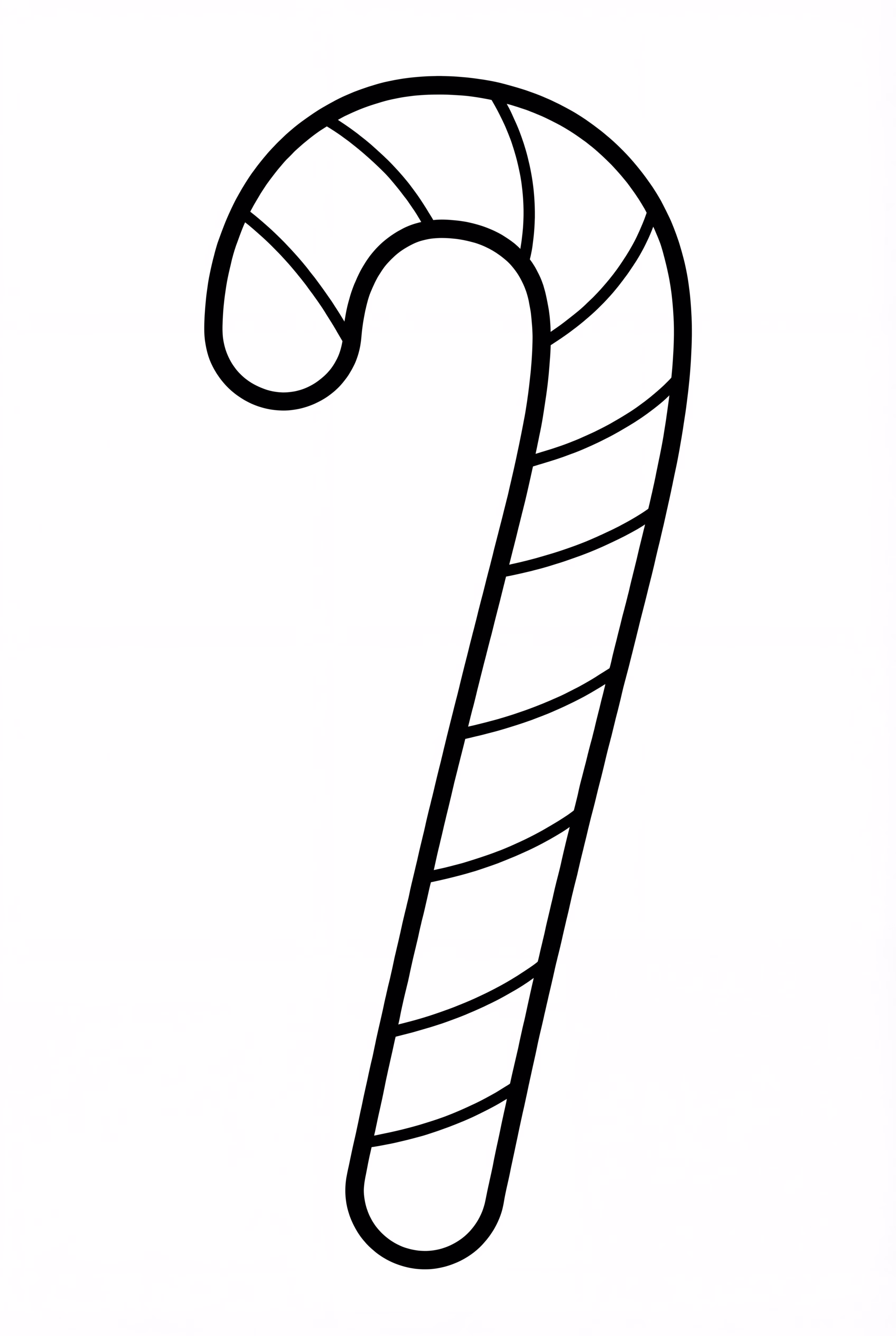 Un patrón sencillo de bastón de caramelo