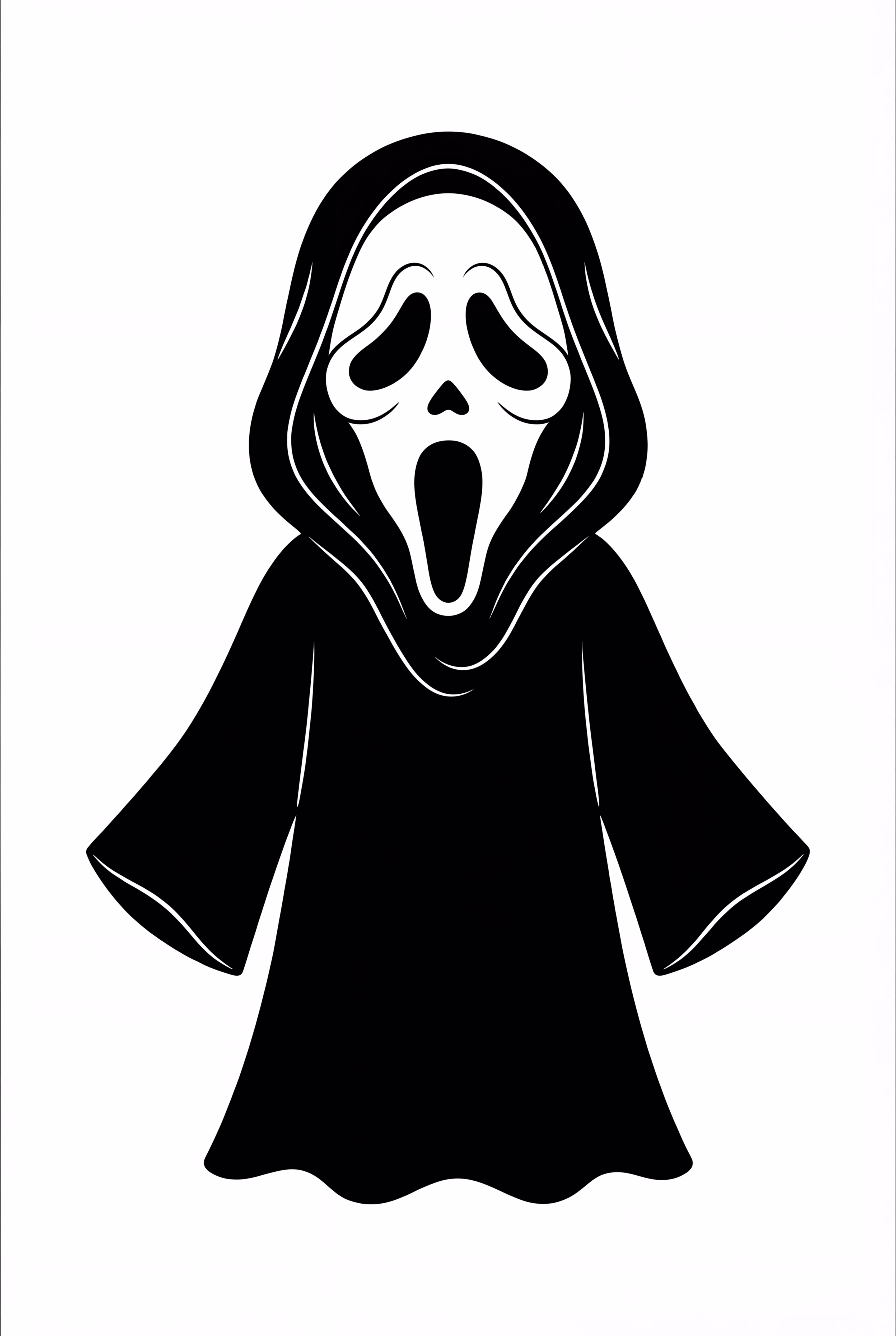 A Simple Drawing Of Ghostface