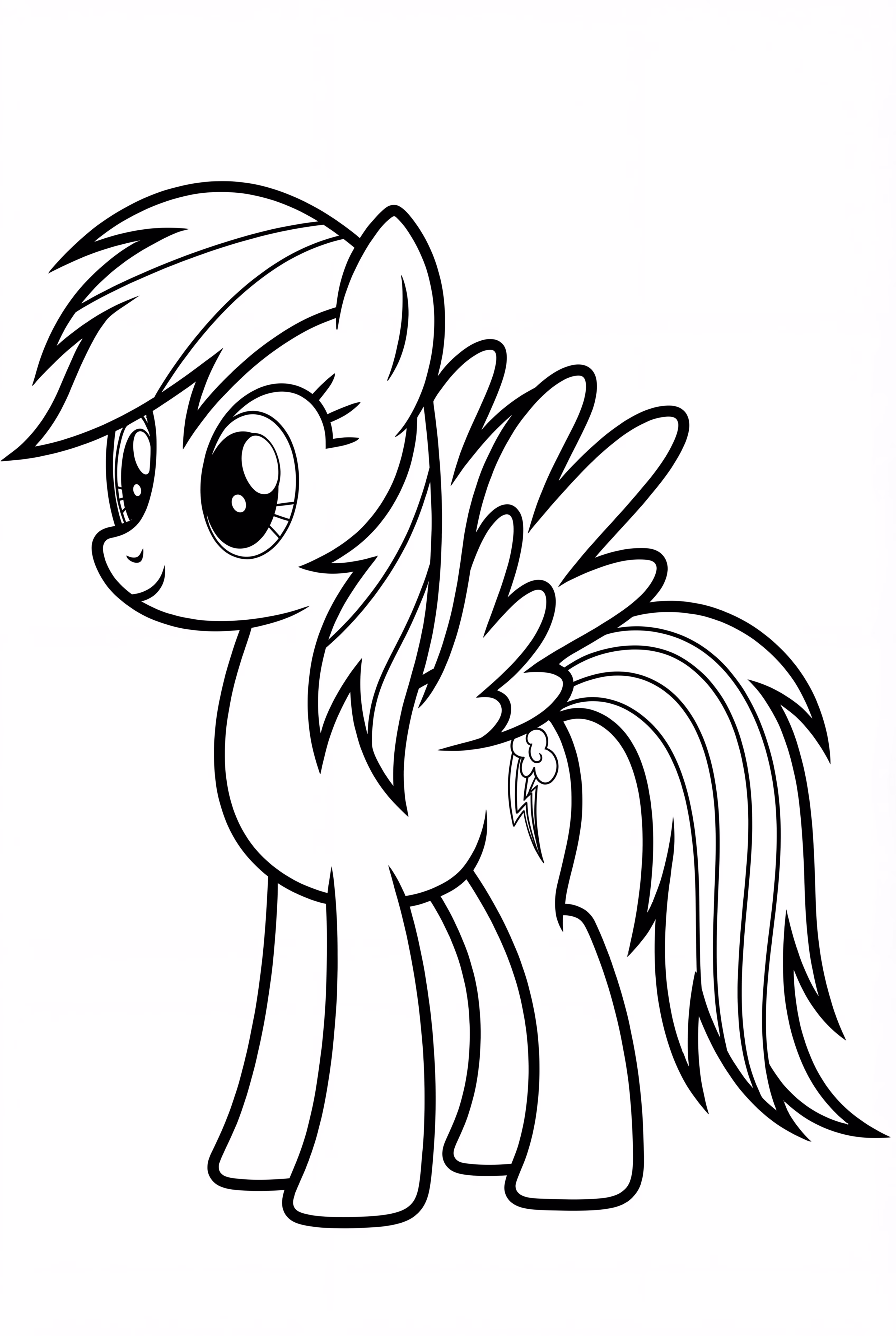Um Desenho Simples de Rainbow Dash