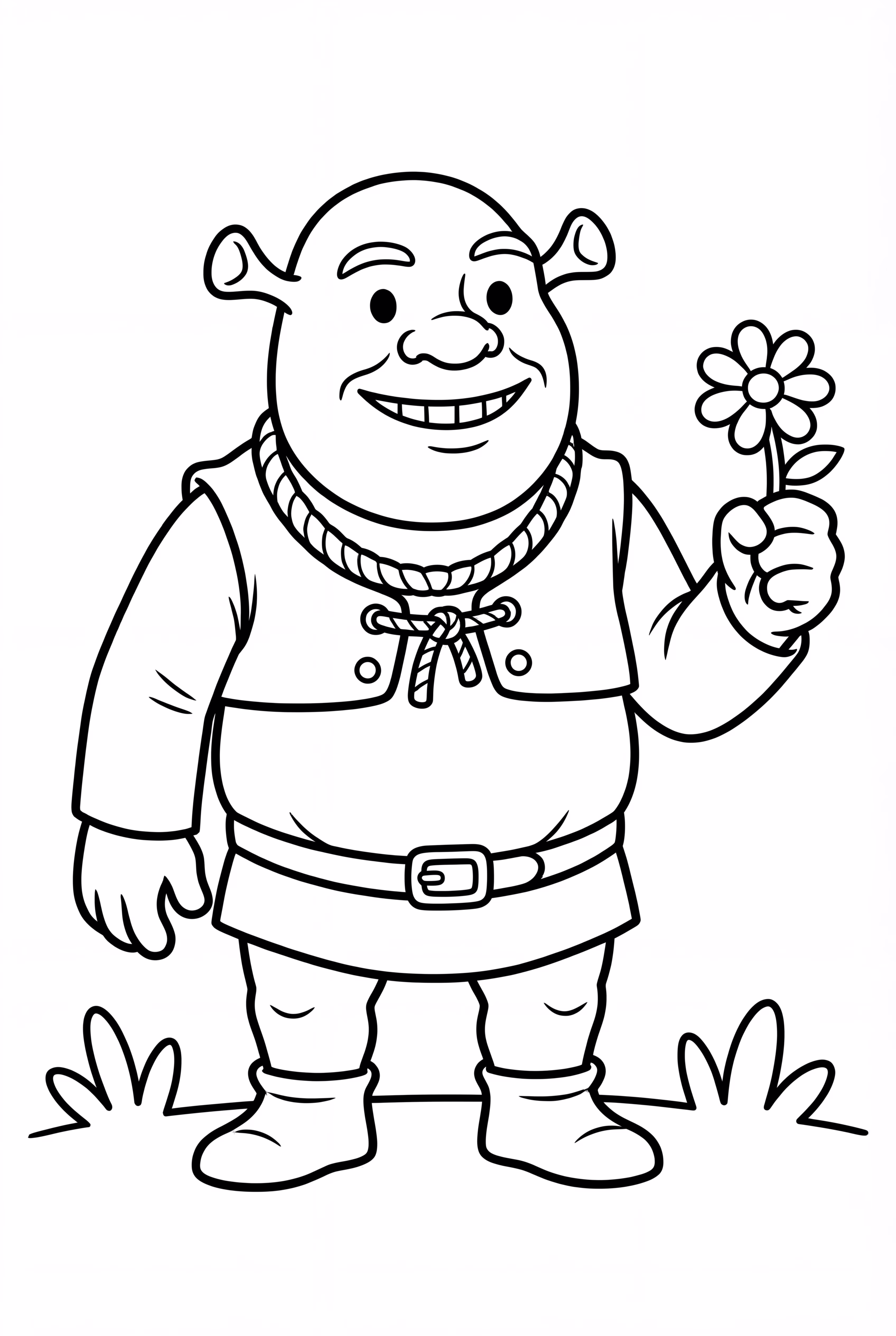 Un dessin simple de Shrek