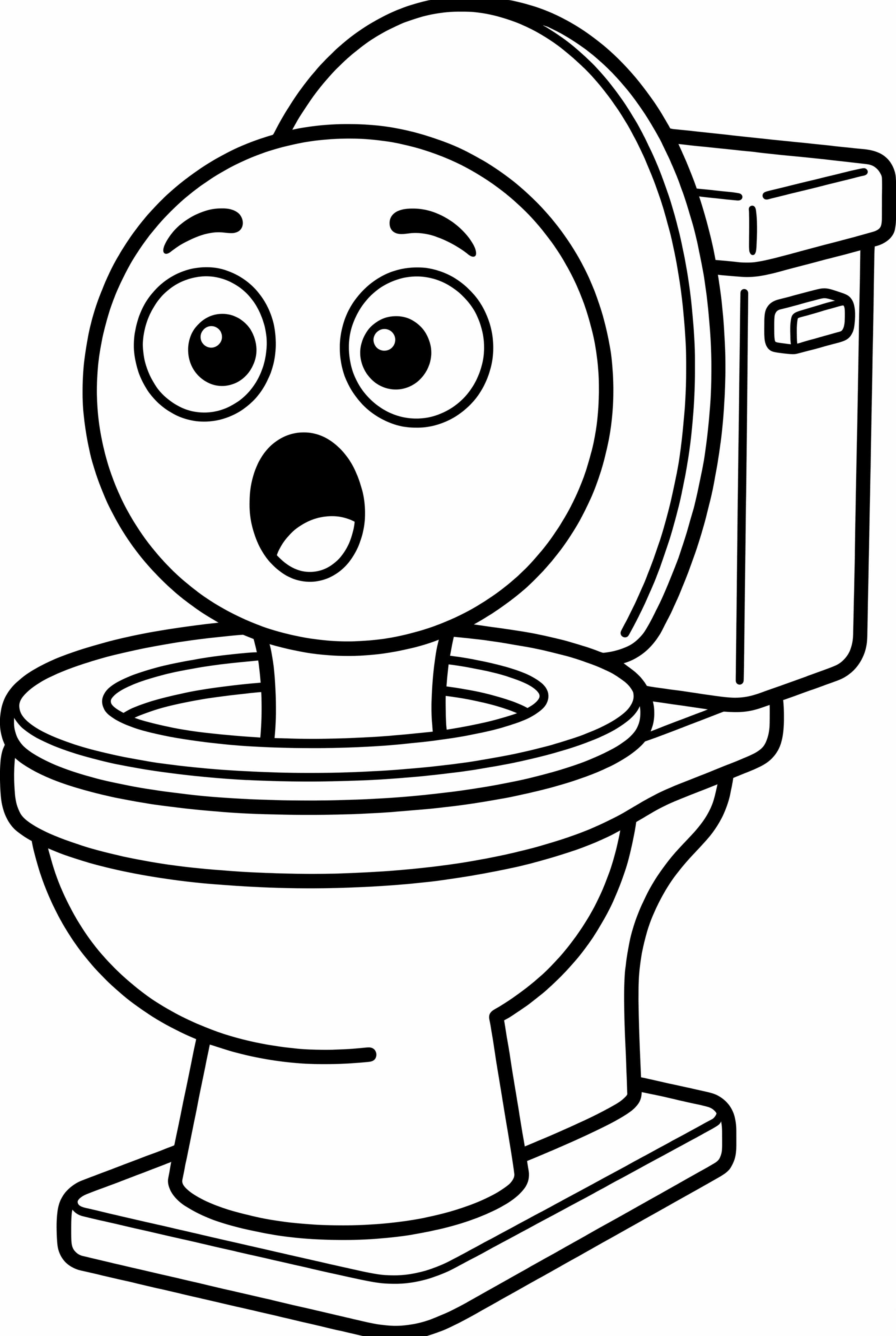 简易的斯基比迪马桶画