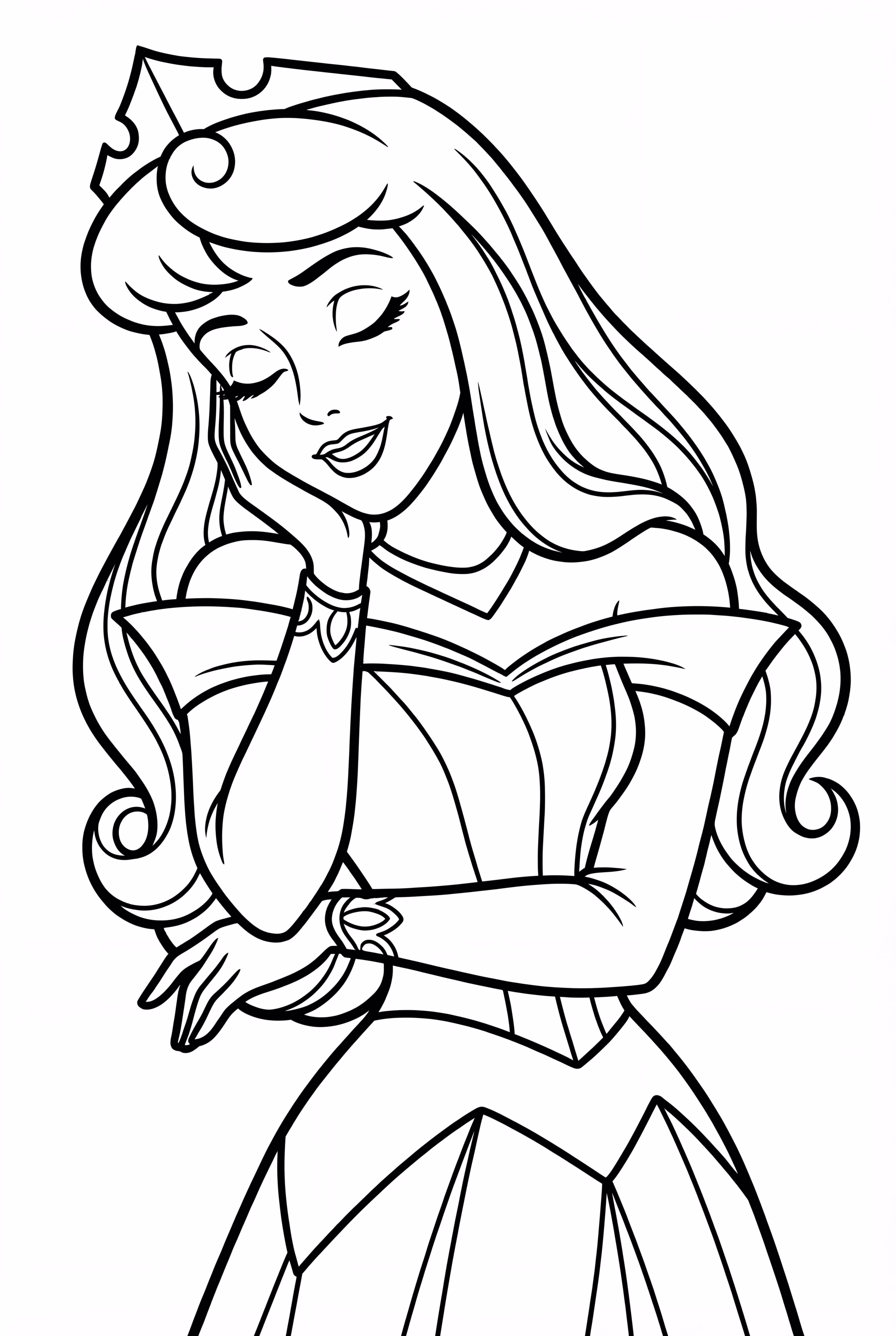 A Simple Drawing Of Sleeping Beauty