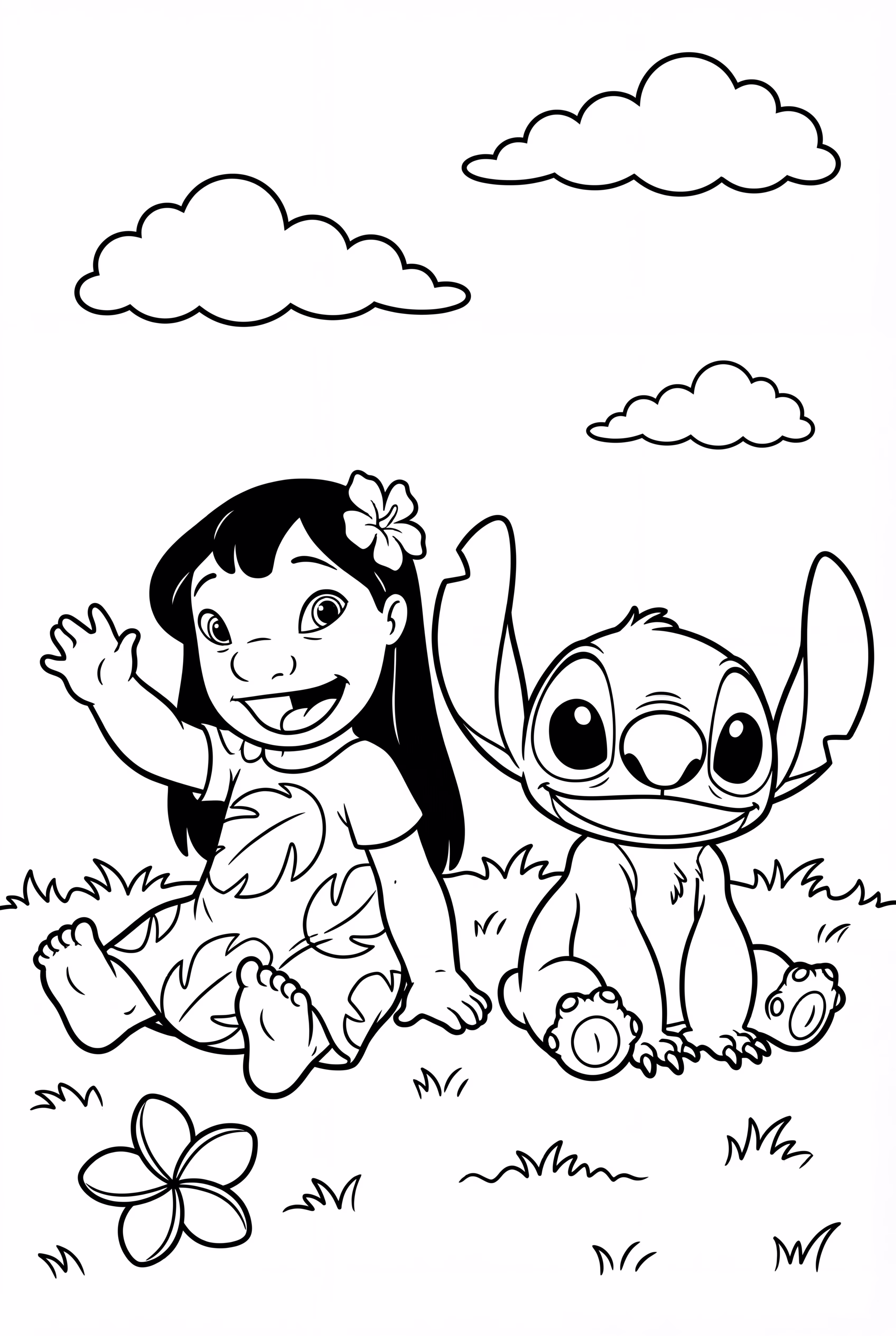 A Simple Lilo and Stitch Portrait