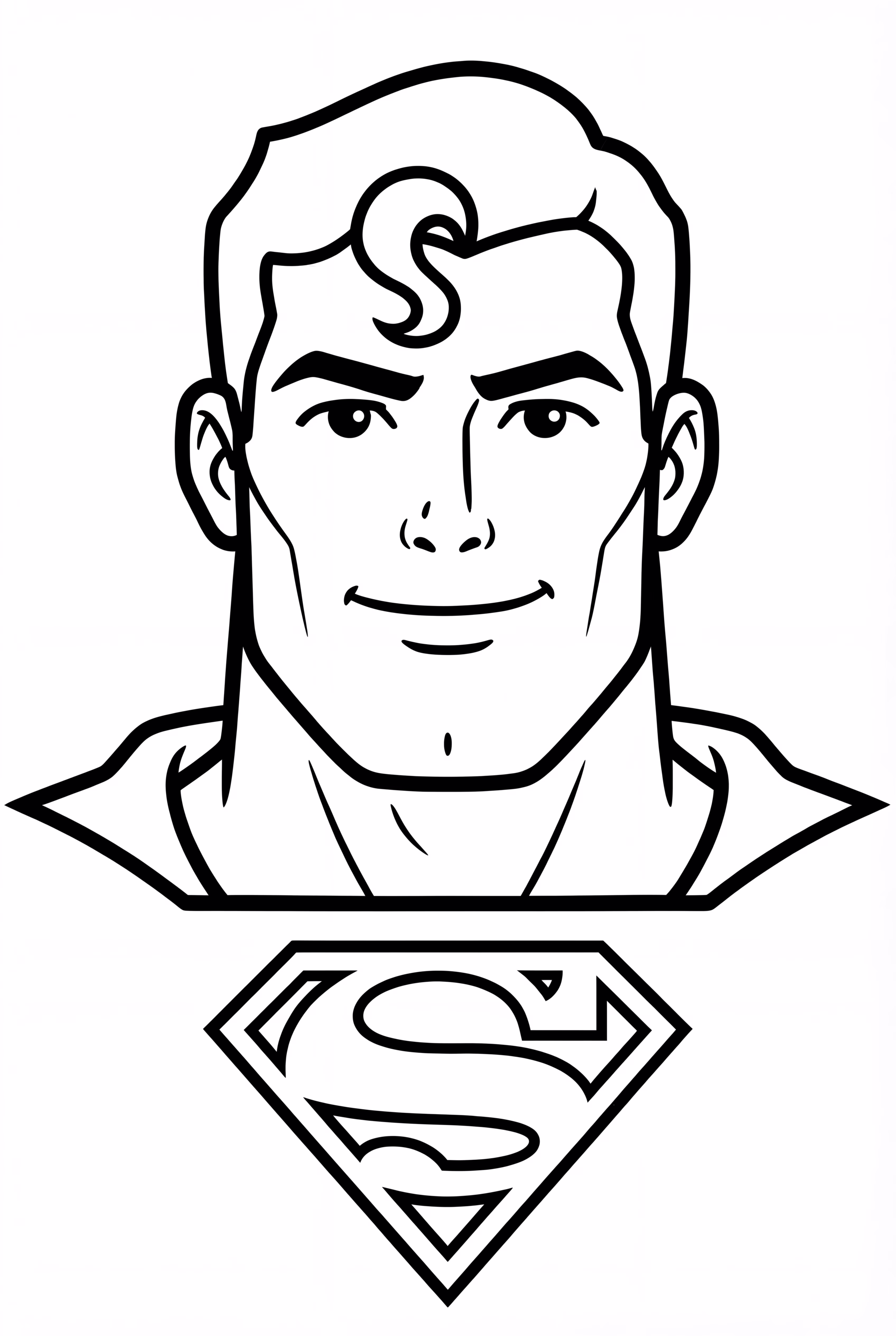 超人臉龐的簡易輪廓