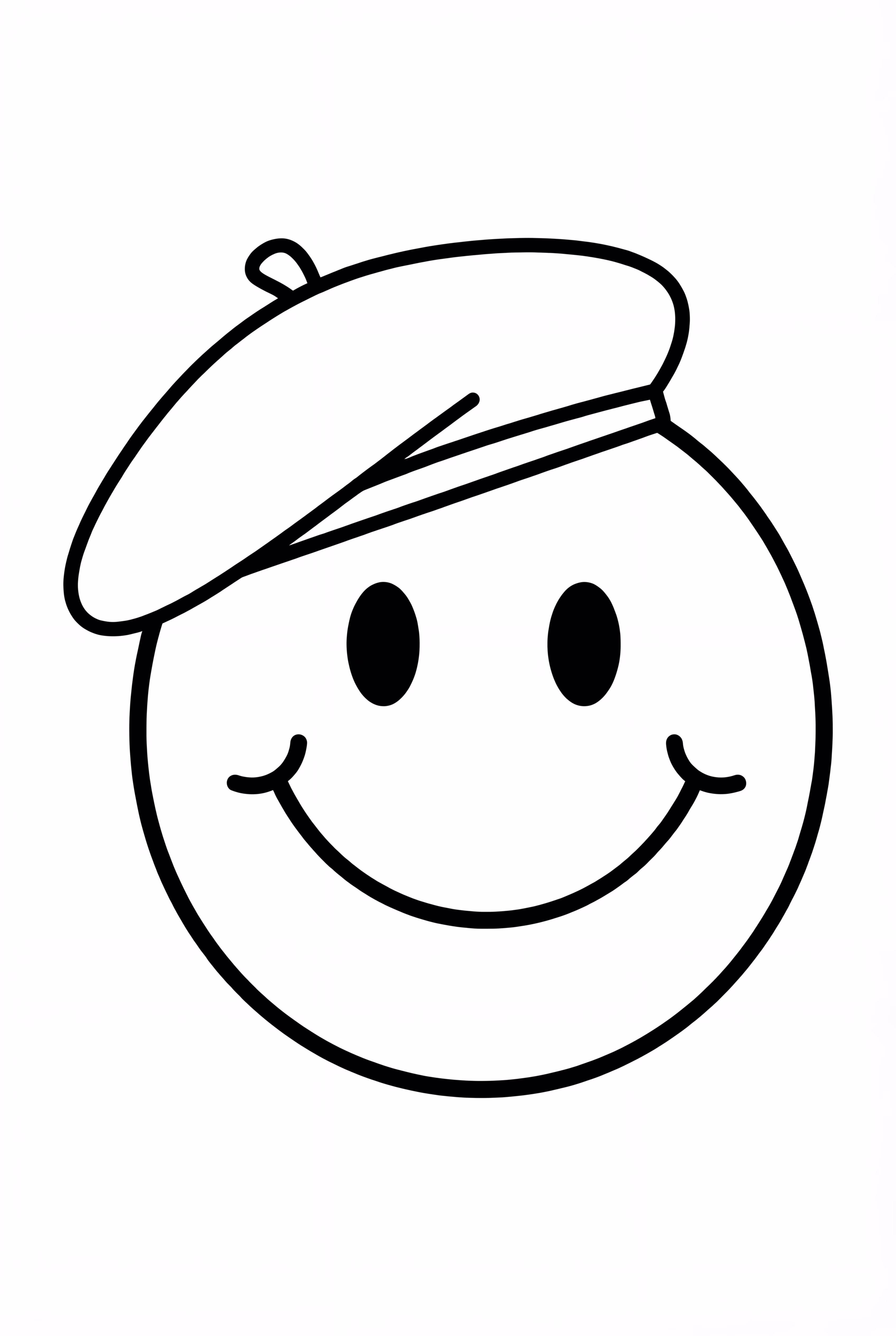 Un visage souriant préppy simple