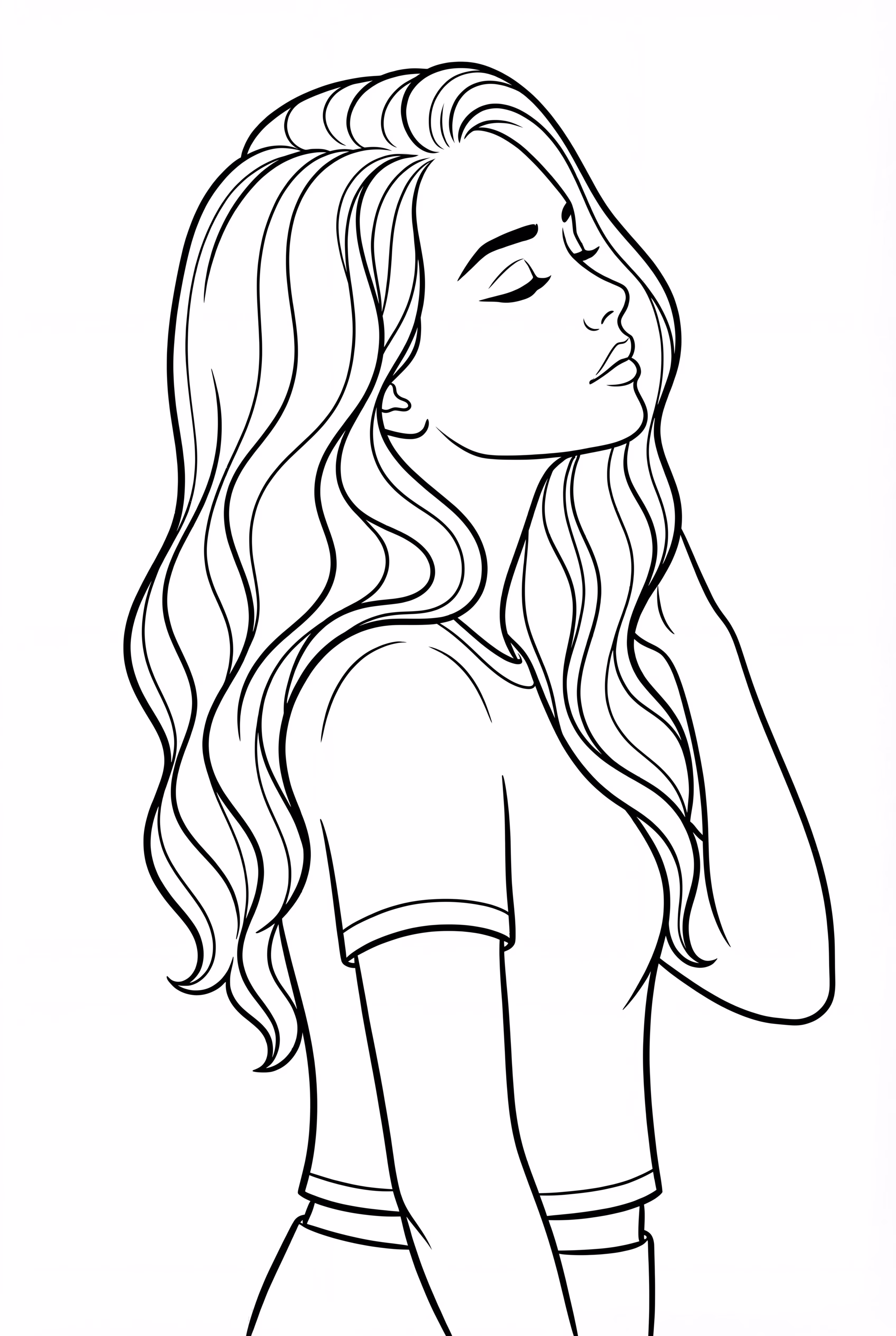 Eine einfache Silhouette von Olivia Rodrigo