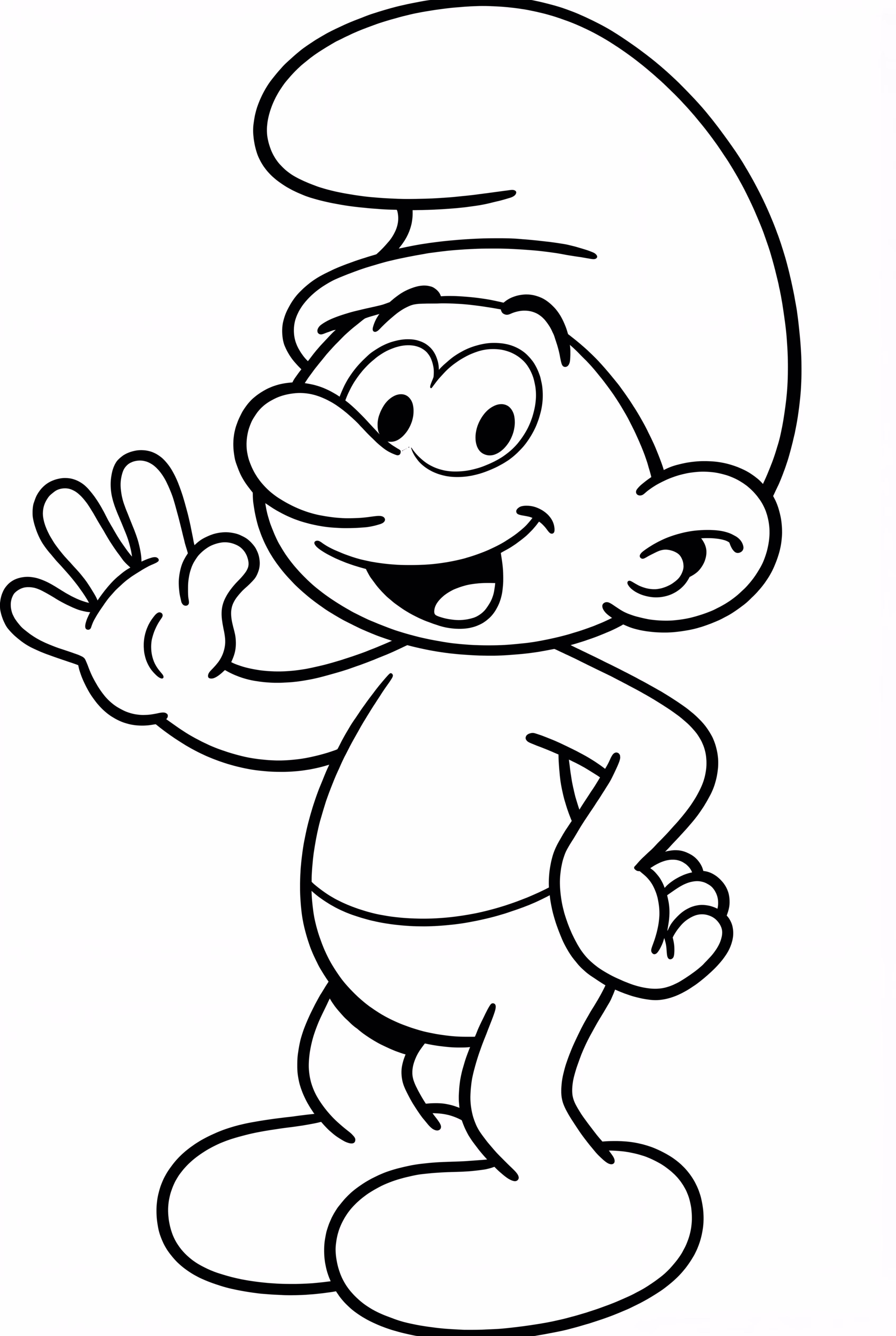 A Simple Smurf Waving Hello