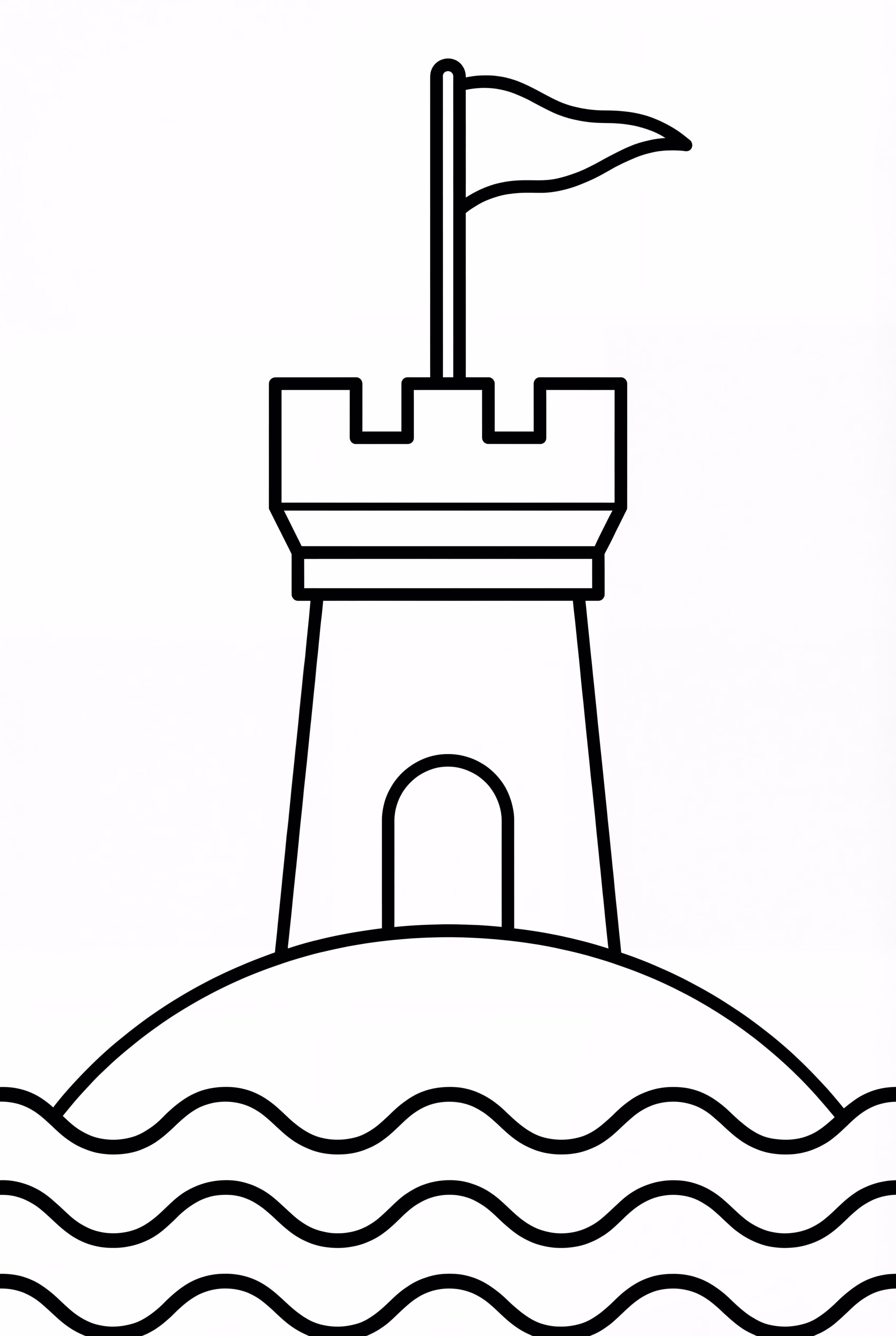 A Simple Summer Sandcastle Tower