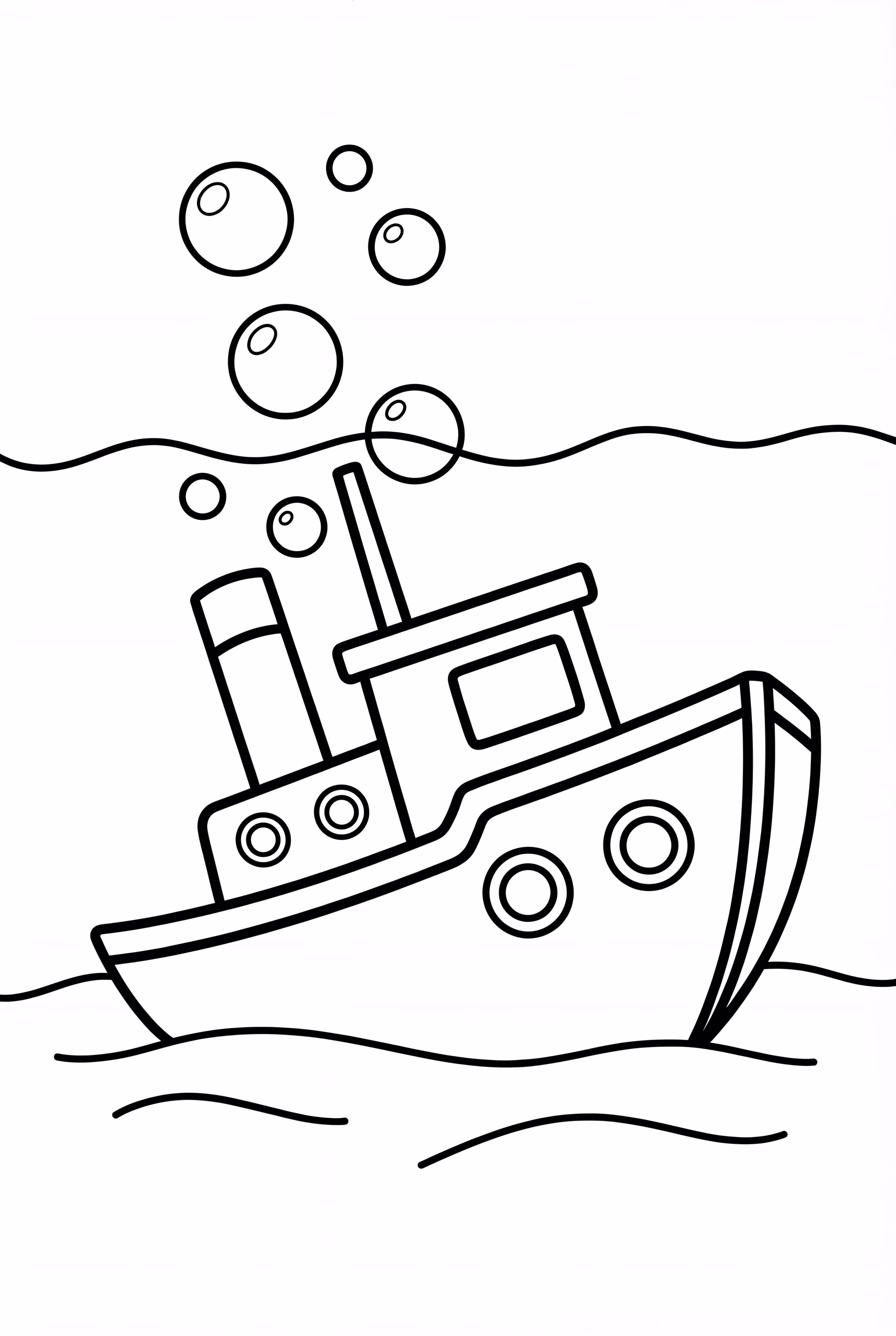 一艘簡單的沉船在海底