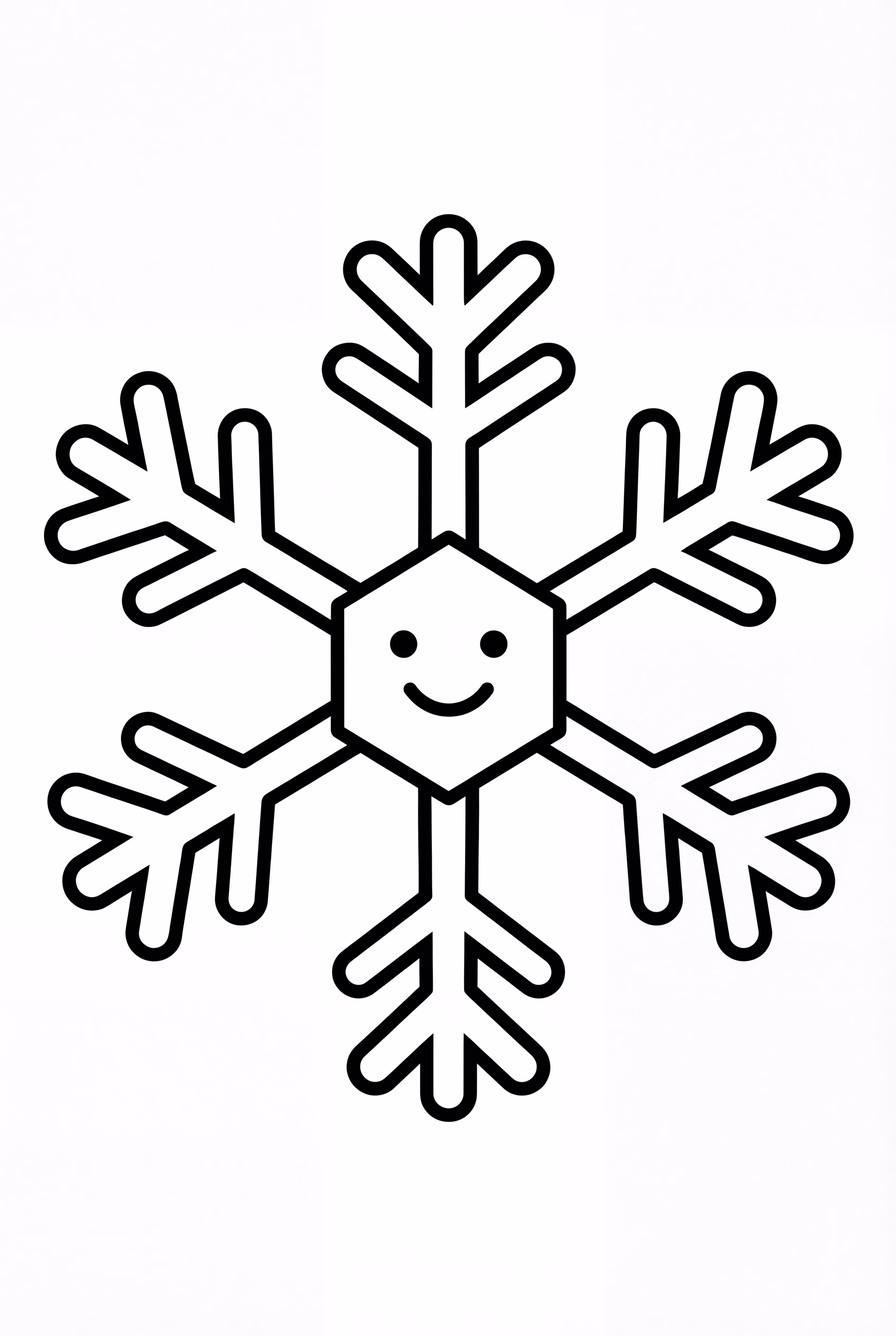 シンプルな冬の雪の結晶