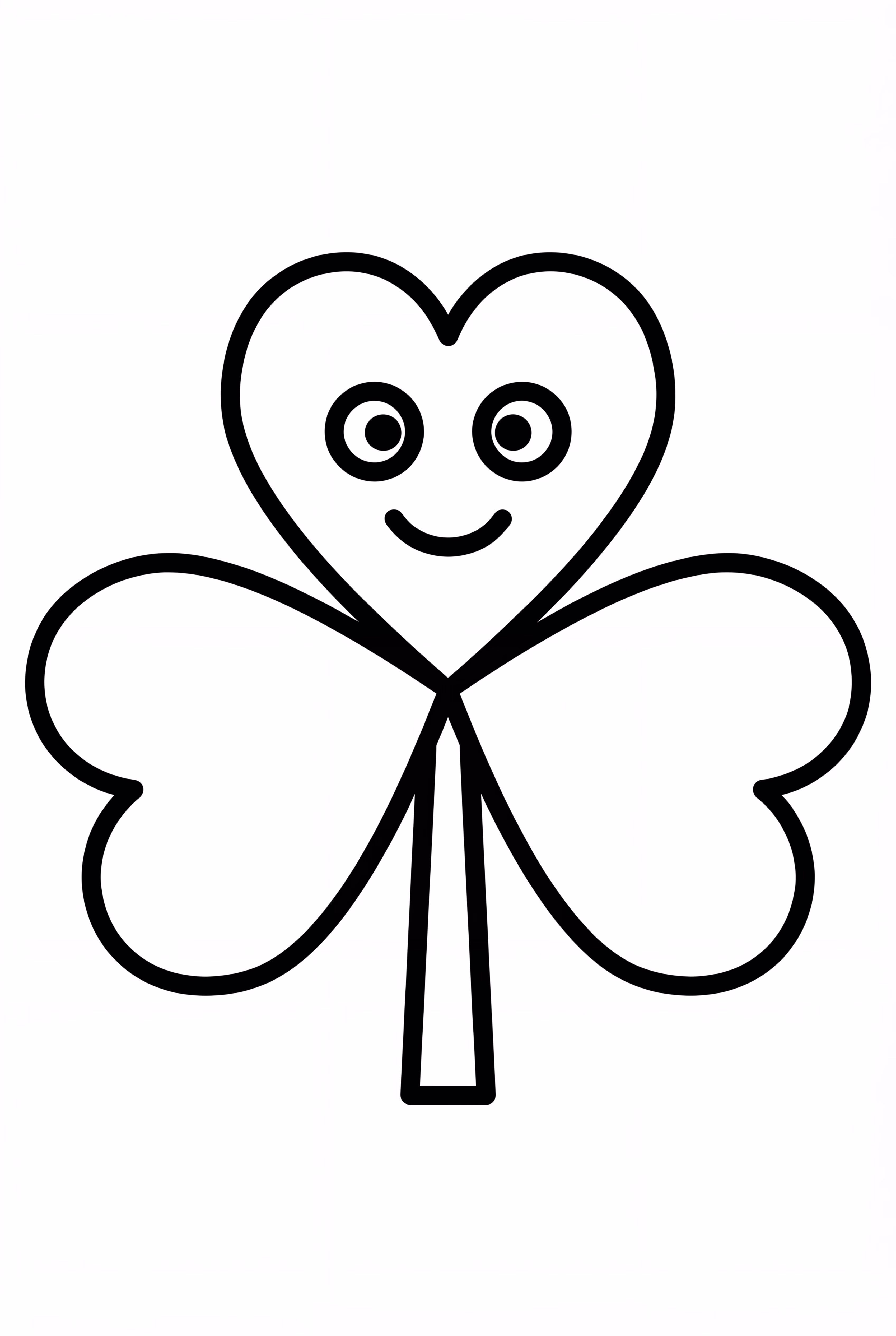 Ein einzelnes großes Kleeblatt