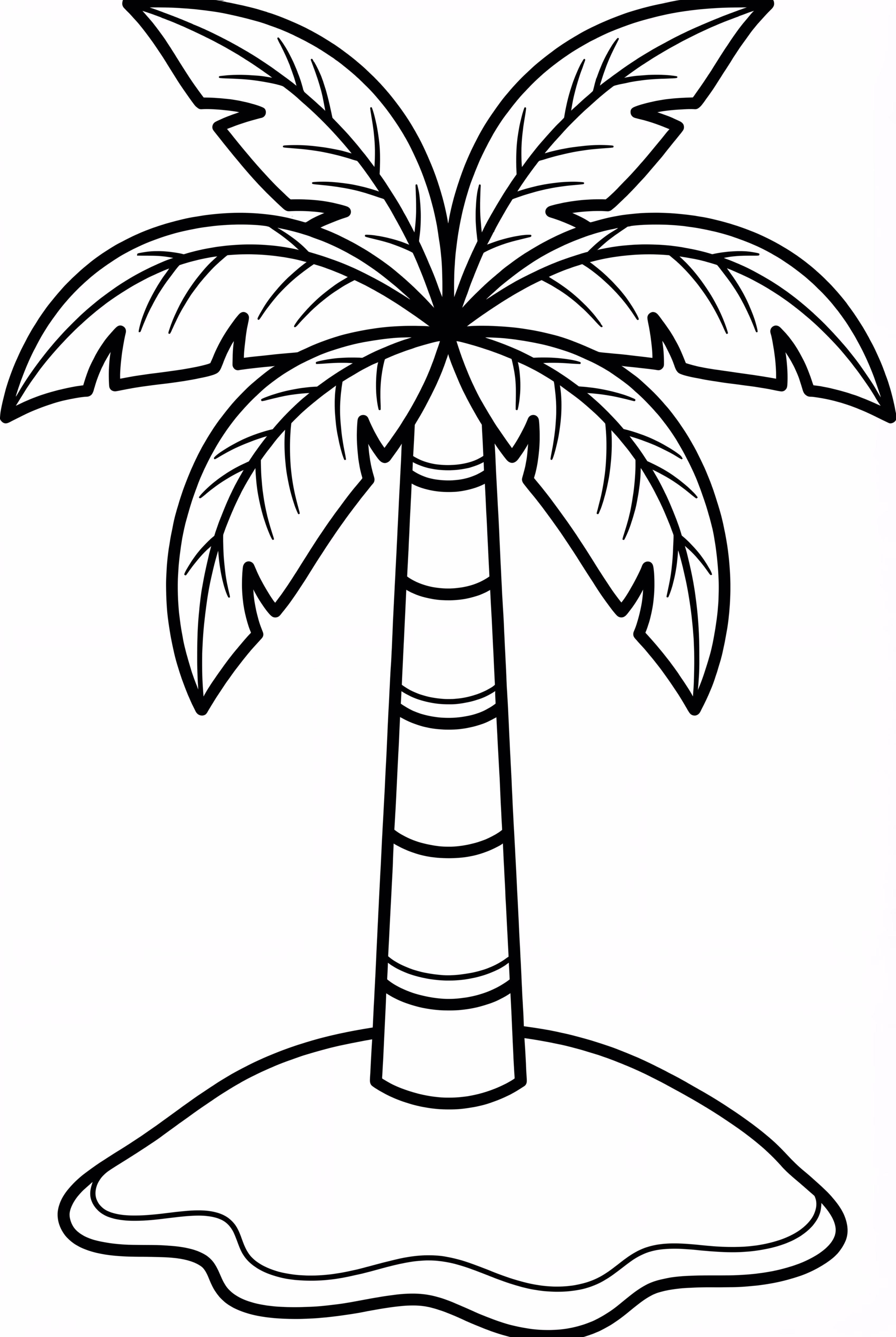 A Single Summer Palm Tree