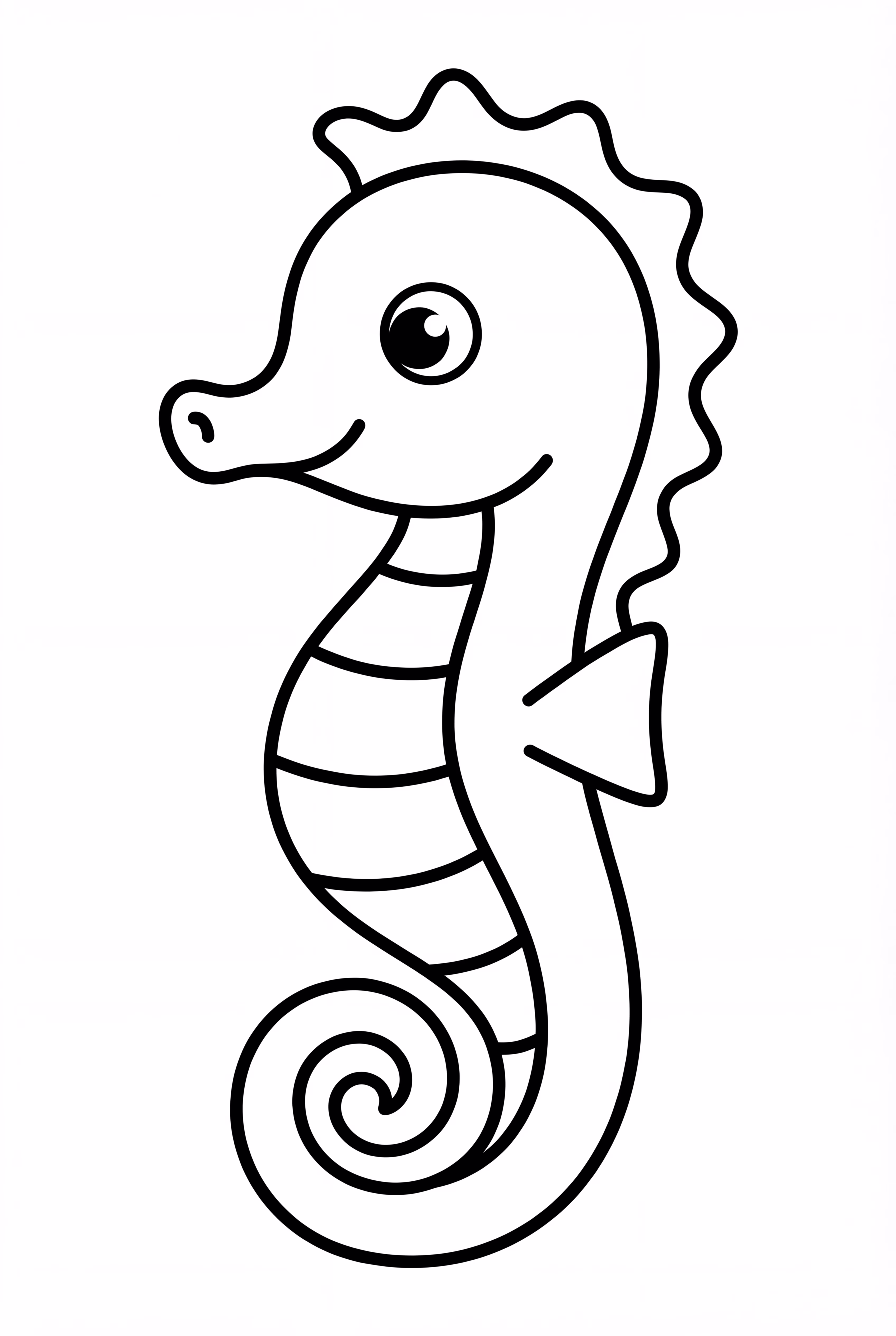 A Single Swimming Seahorse