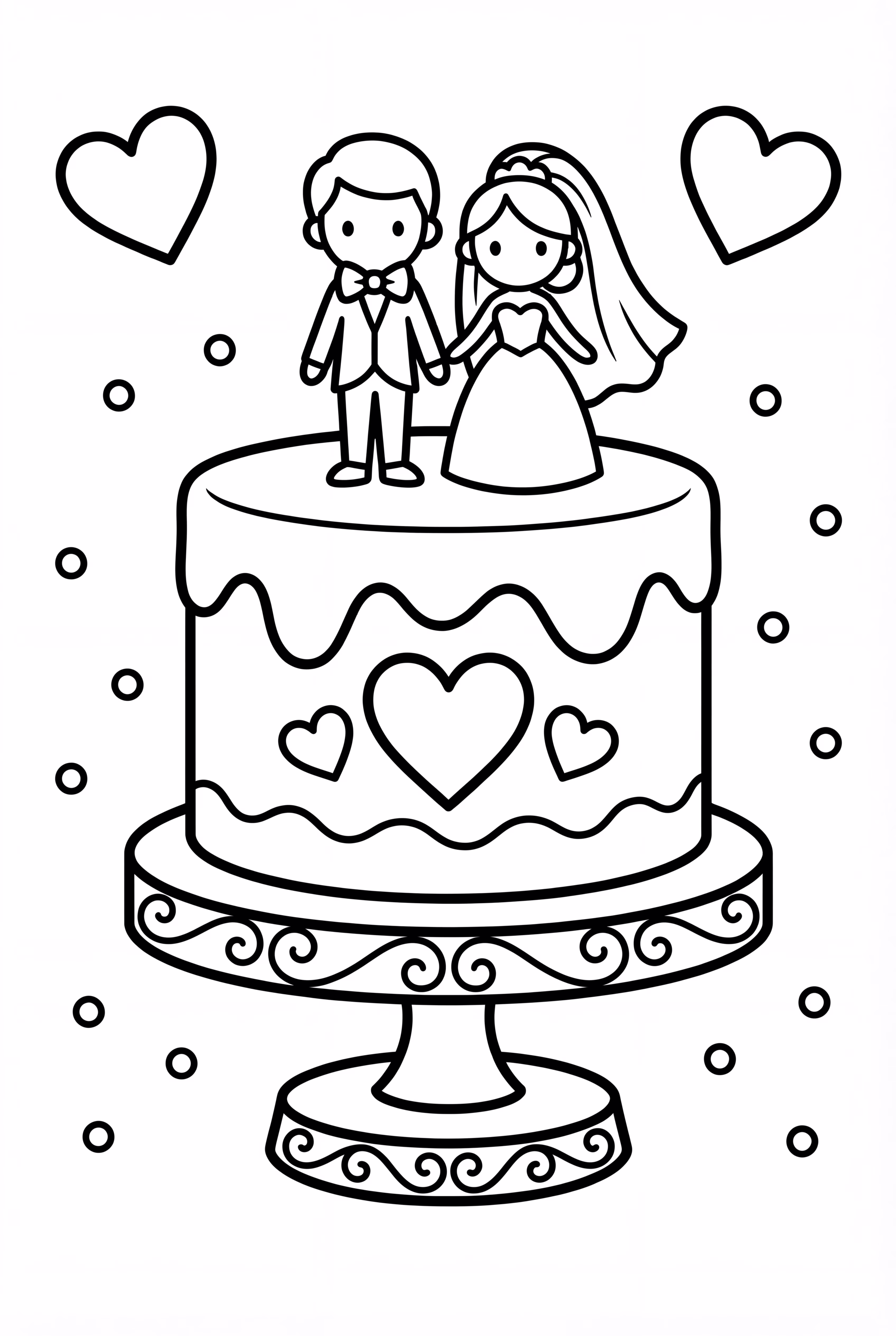 A Single Tier Wedding Cake