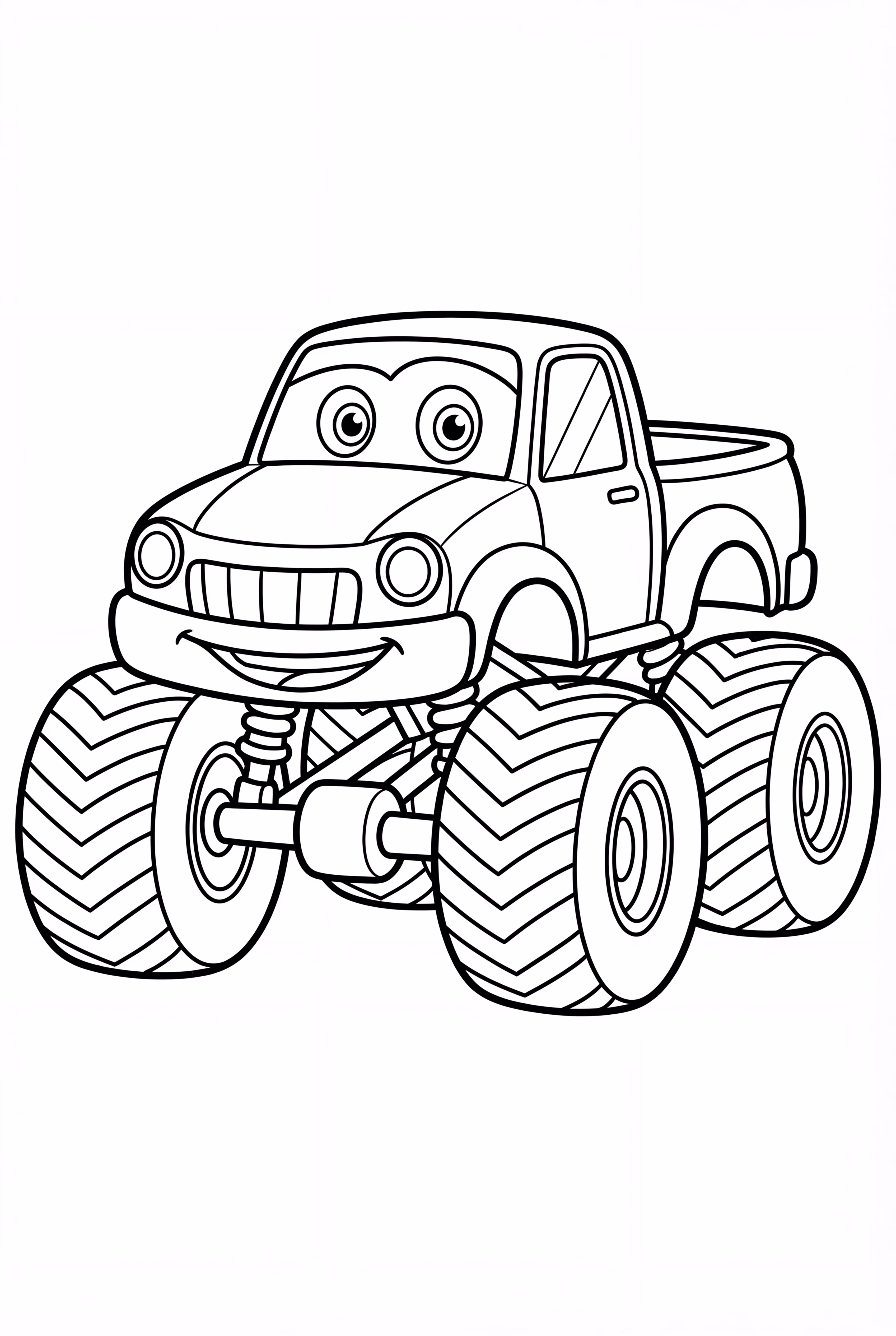 A Smiling Monster Jam Truck