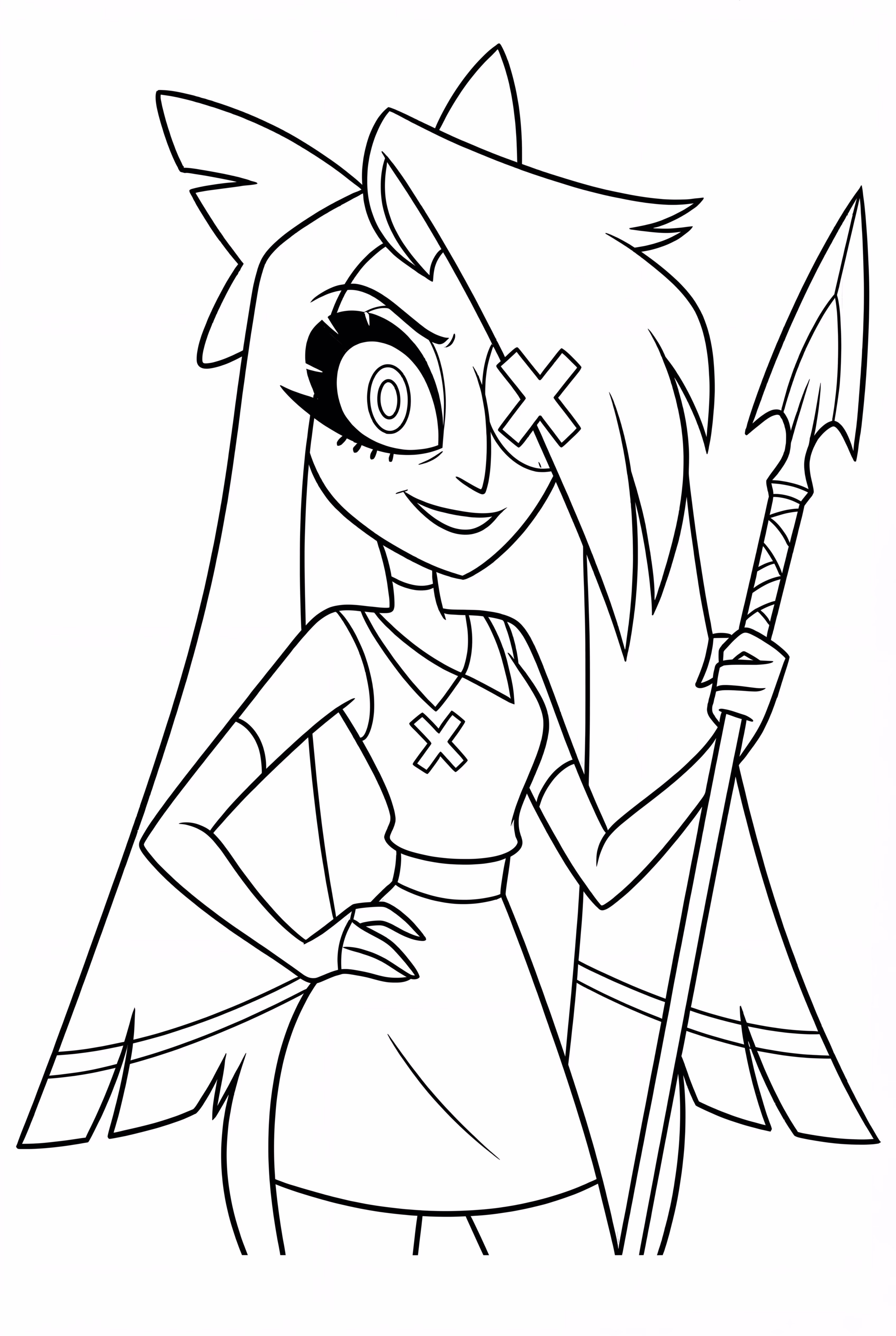 A Smiling Vaggie At The Hazbin Hotel