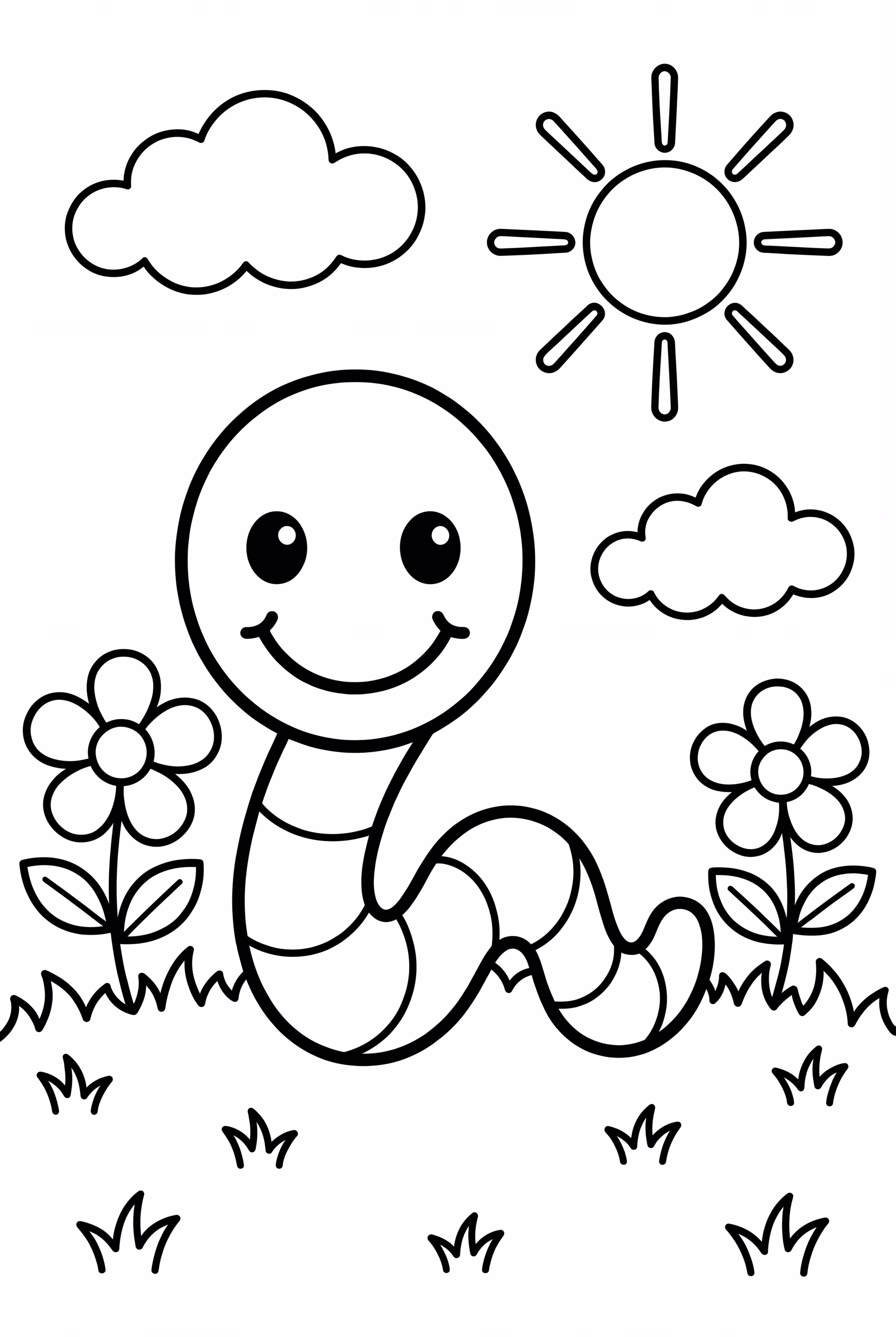 A Smiling Worm In The Garden