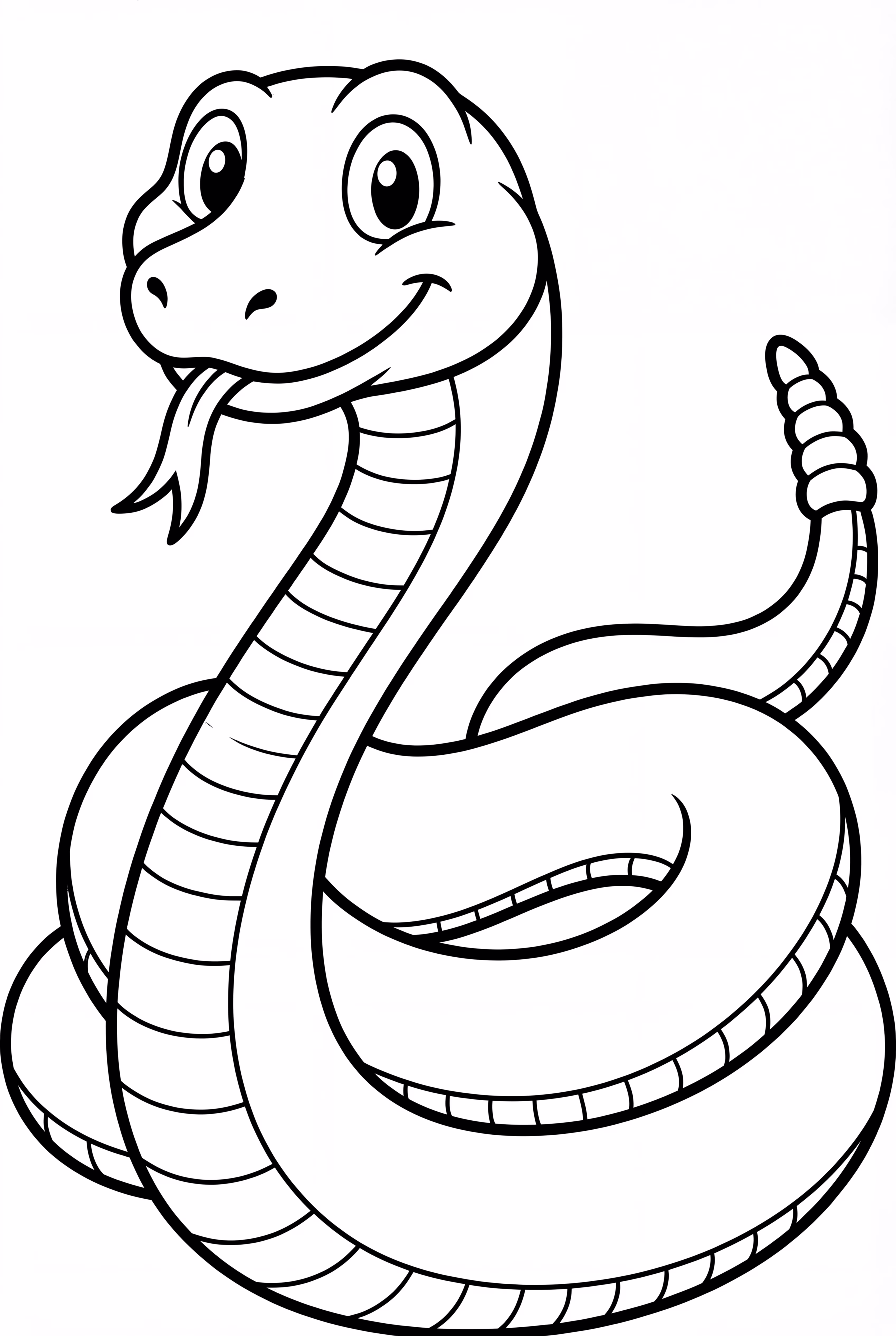 A snake with a tongue.