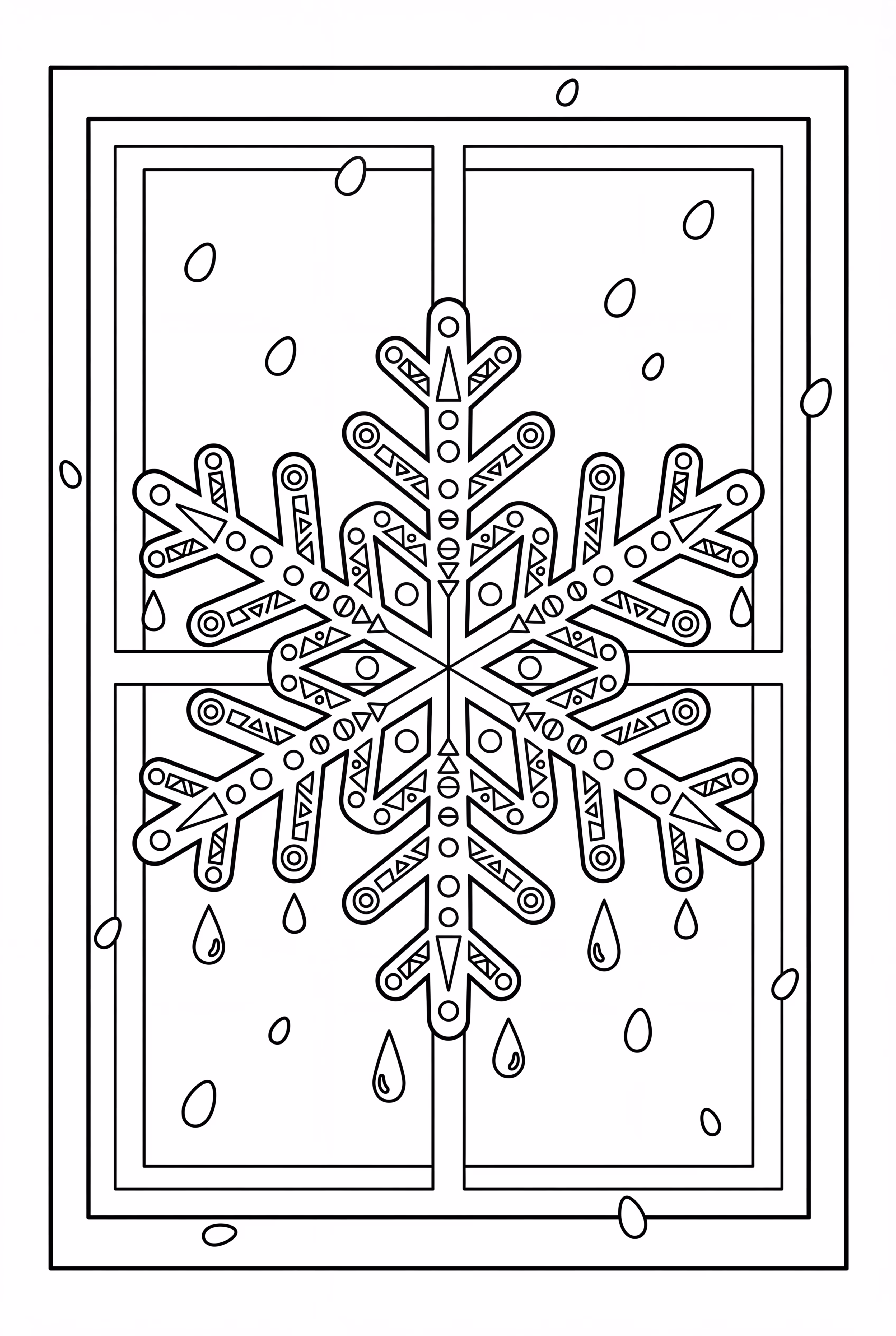 A Snowflake Melting On A Windowpane