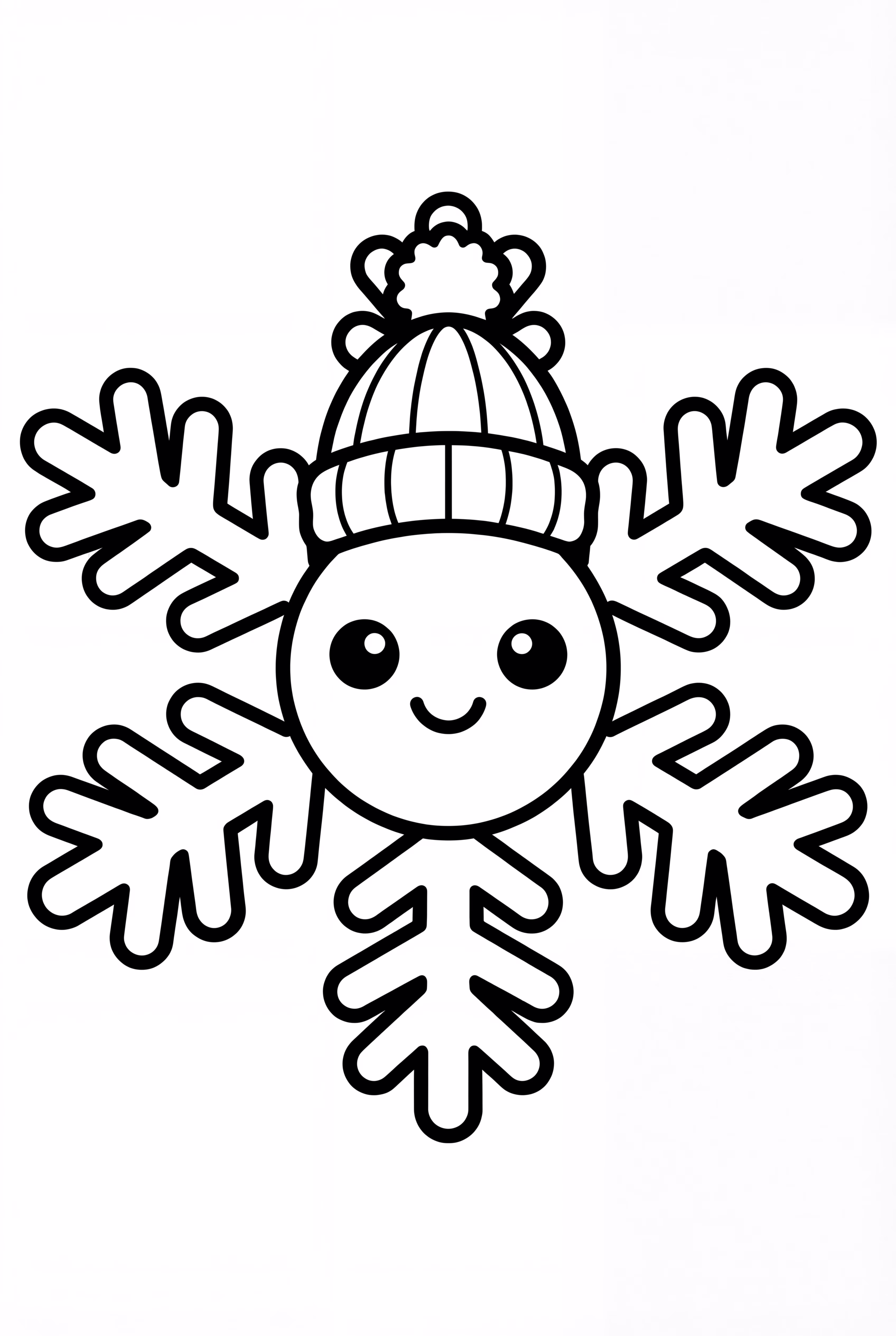 A Snowflake Wearing A Tiny Hat