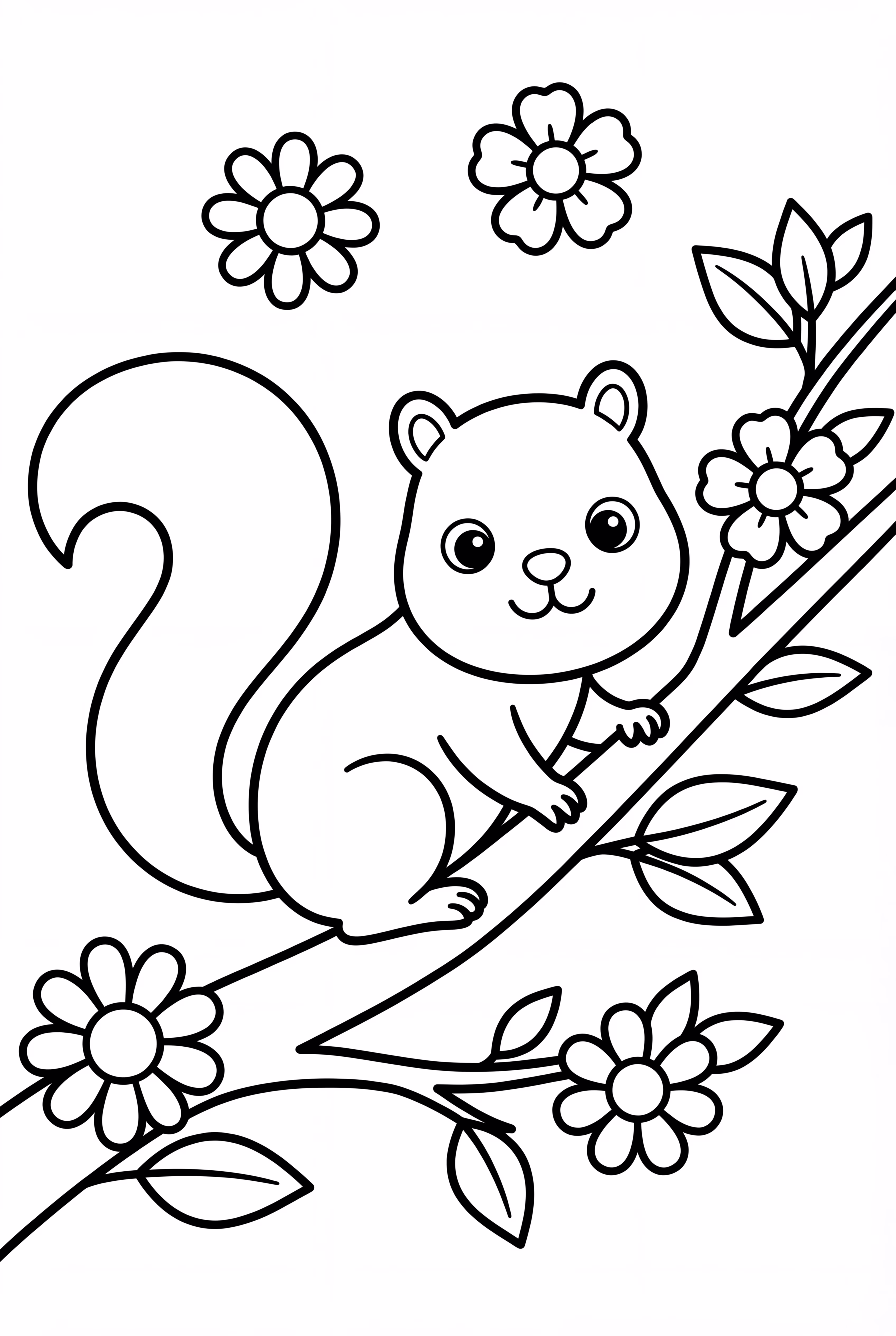 A Squirrel on a Spring Branch