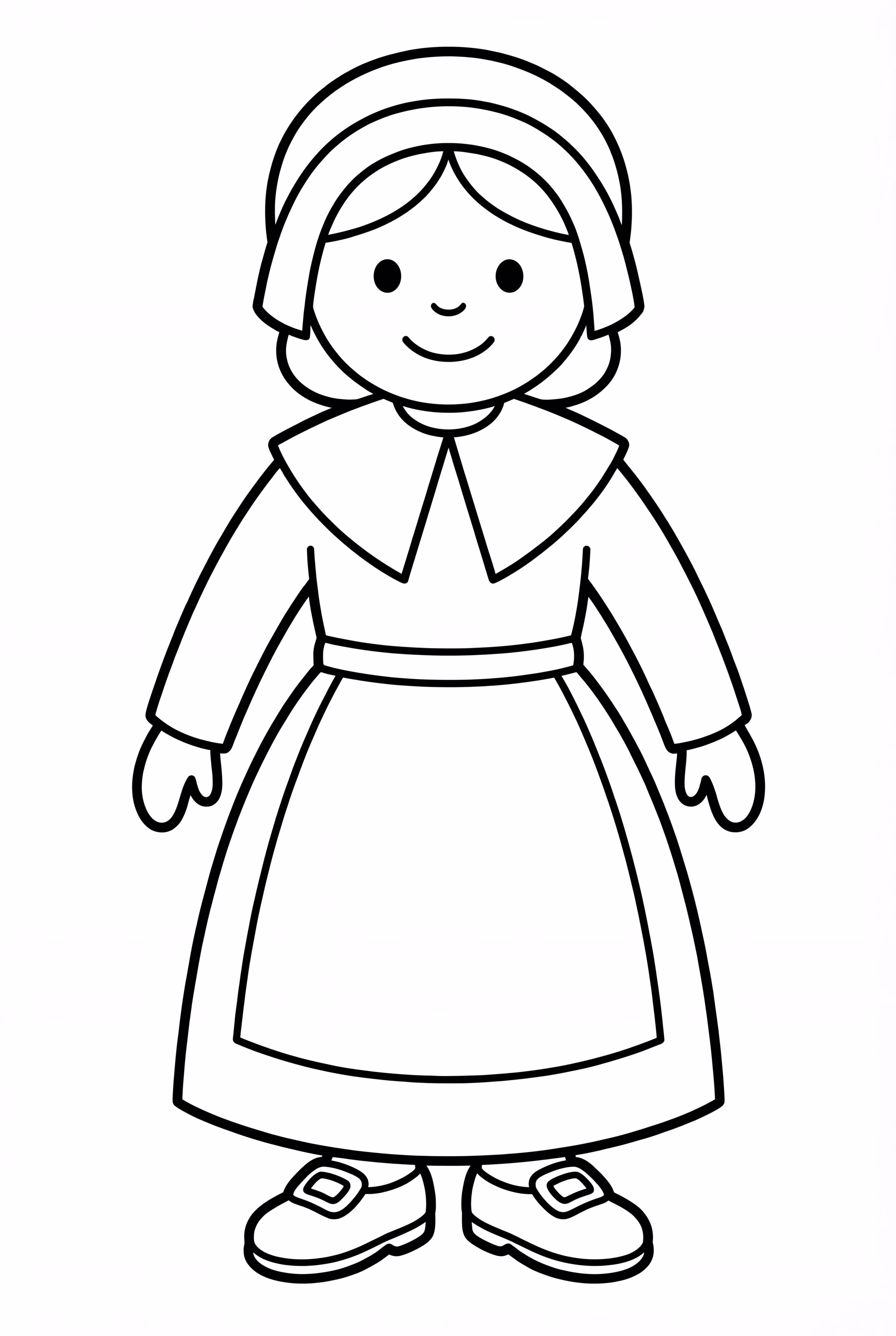 一位站立的朝聖婦女