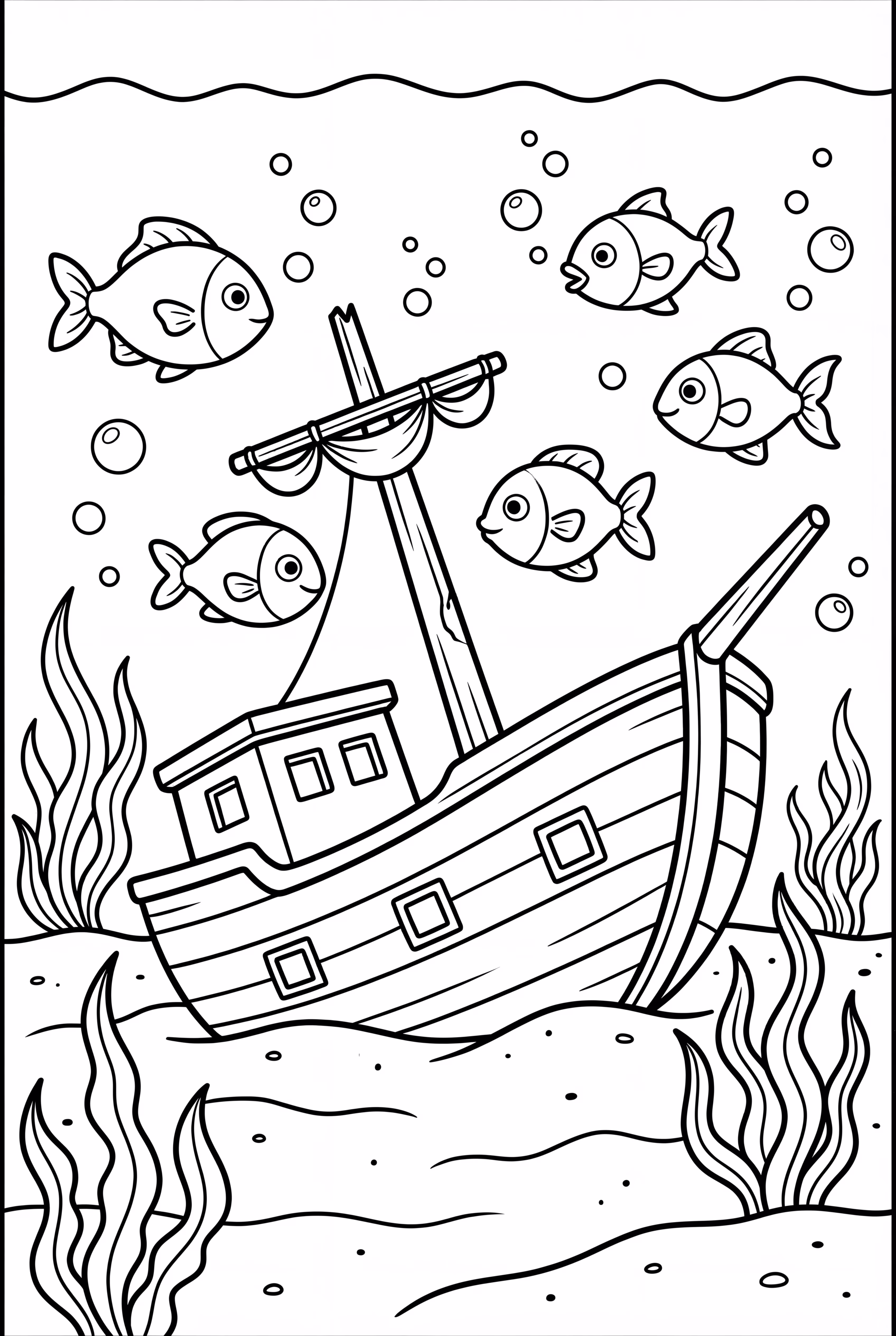 A Sunken Ship Wreck Under The Sea