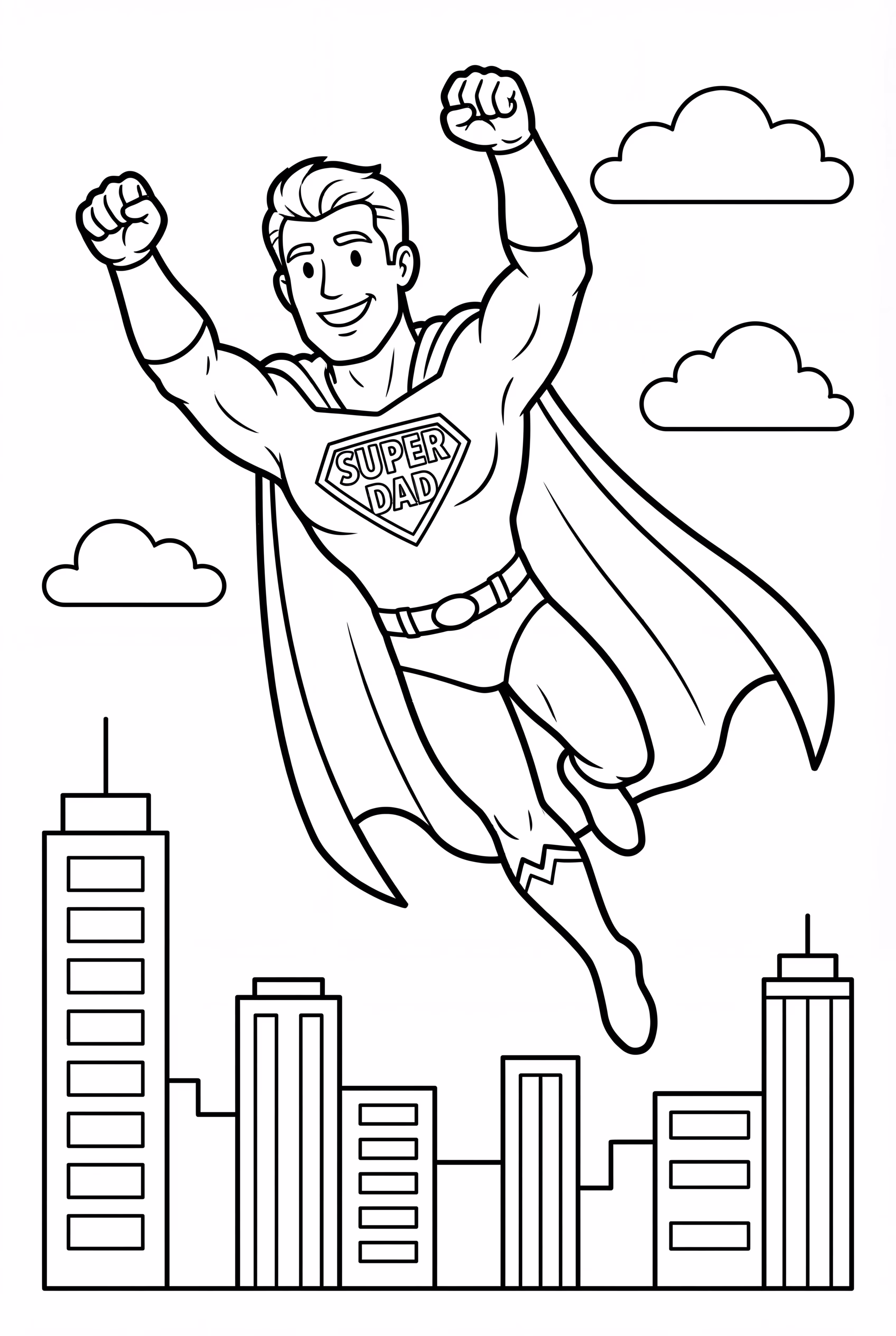 A Super Dad Flying For Fathers Day