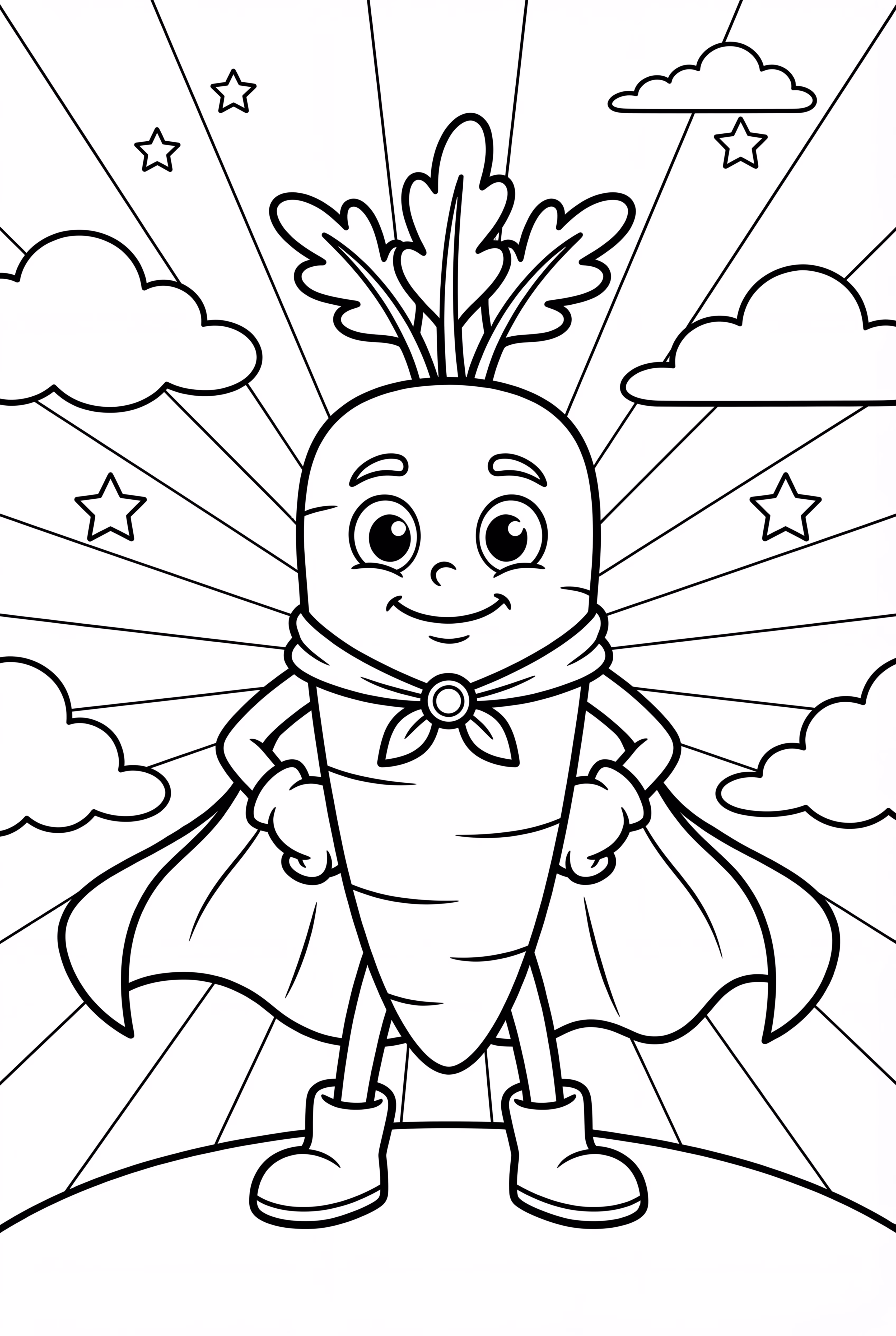 A Superhero Carrot With A Cape