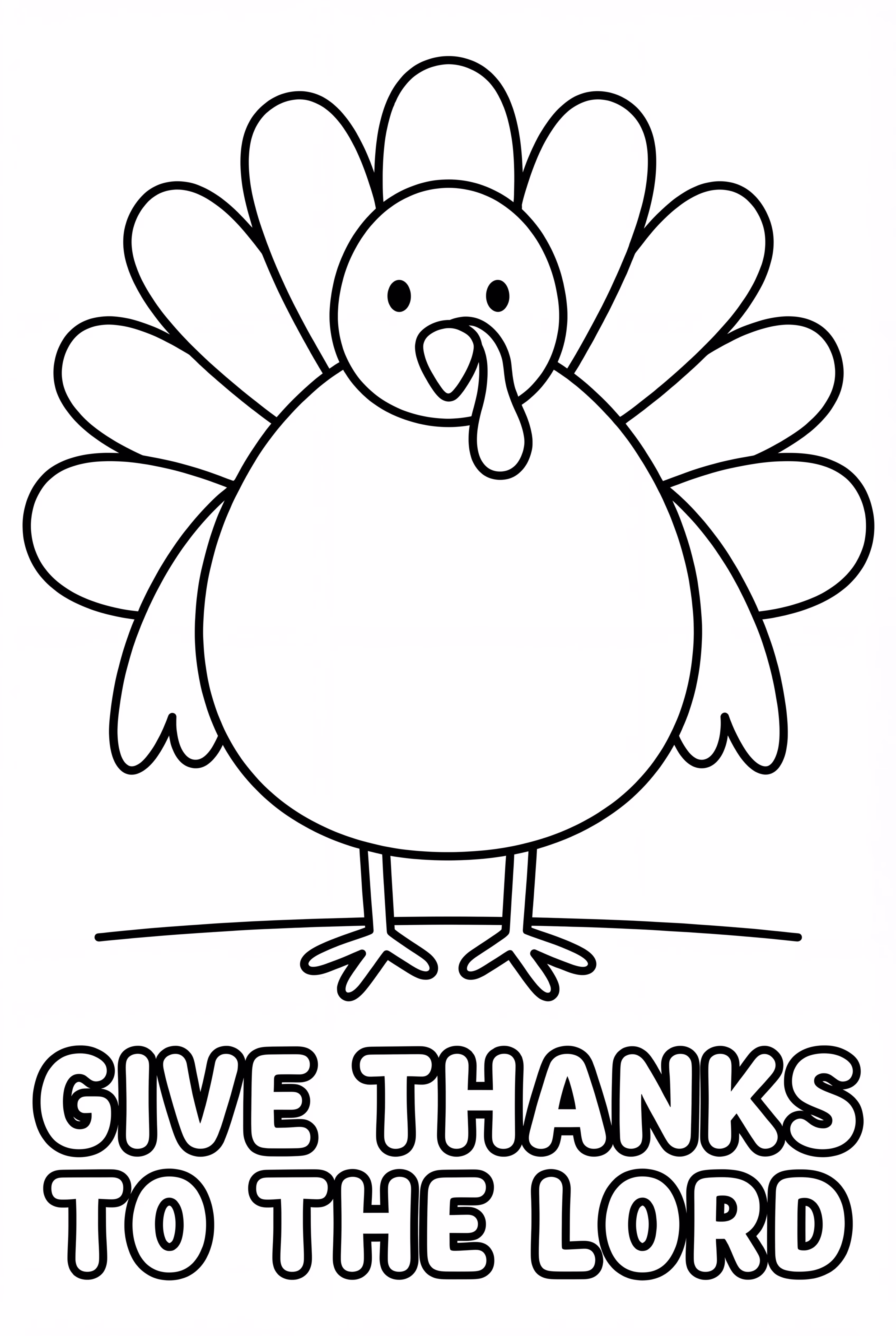 Um Versículo Bíblico de Ação de Graças com um Peru Simples