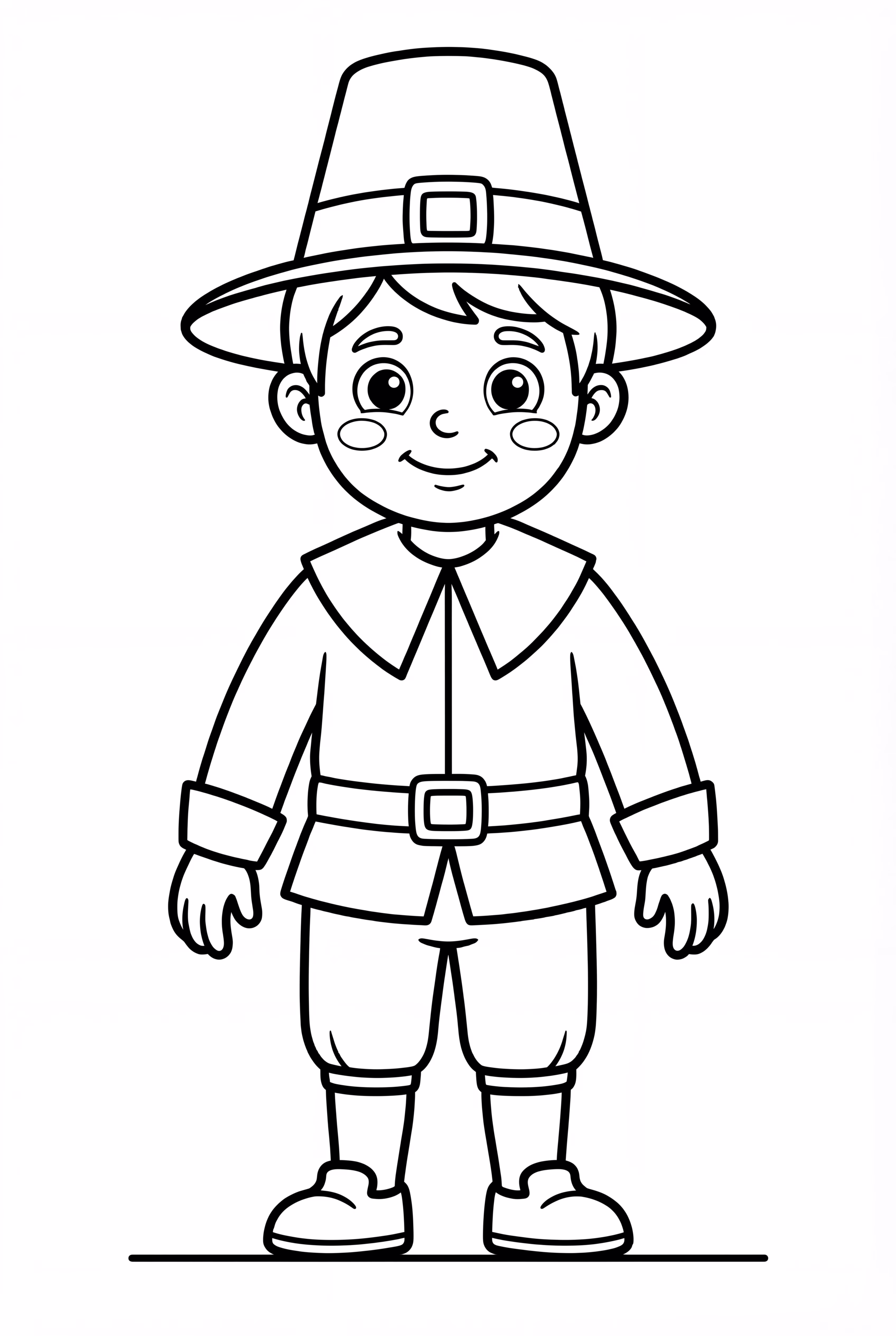 Ein Thanksgiving-Pilgerjunge