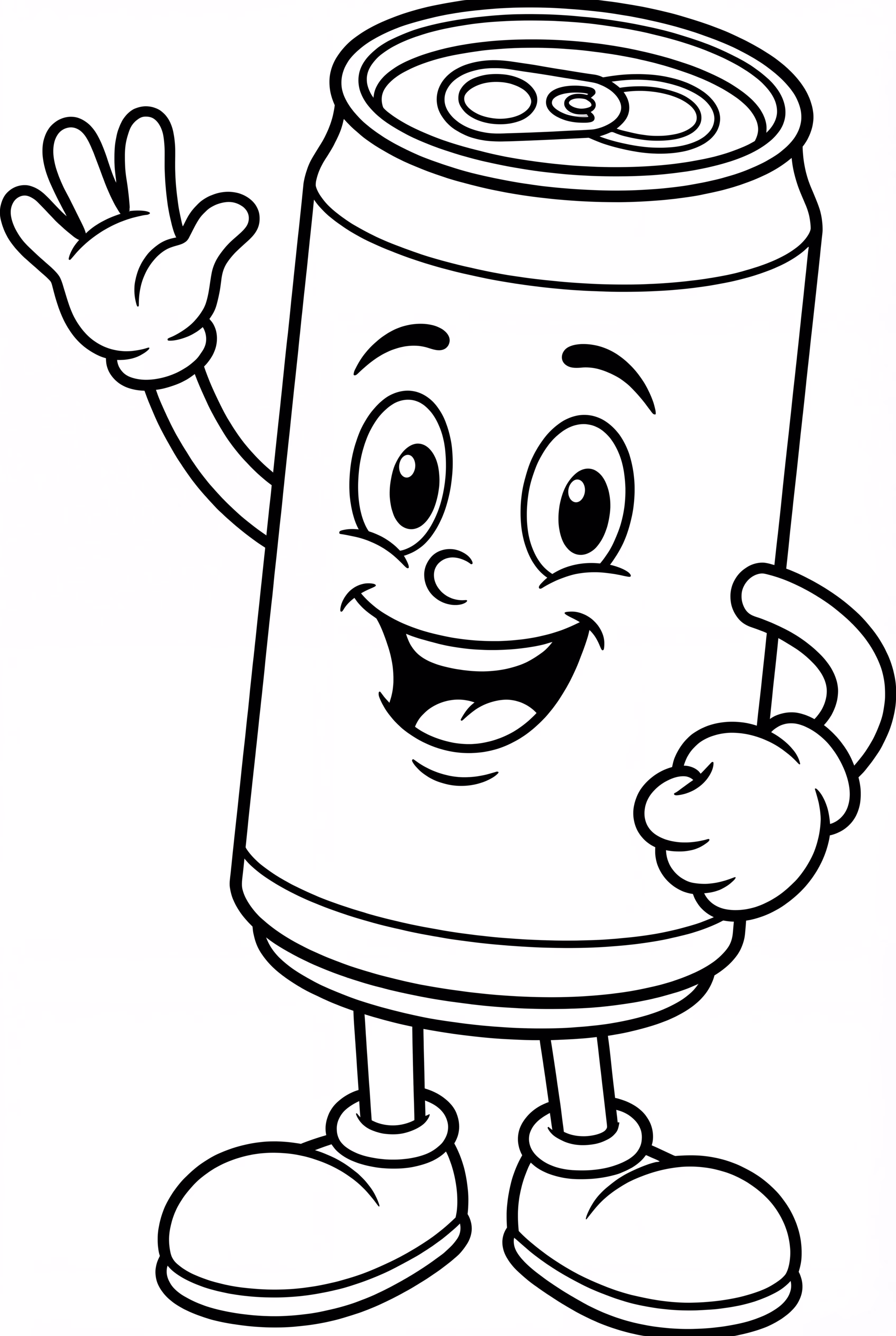 A Waving Soda Pop Can