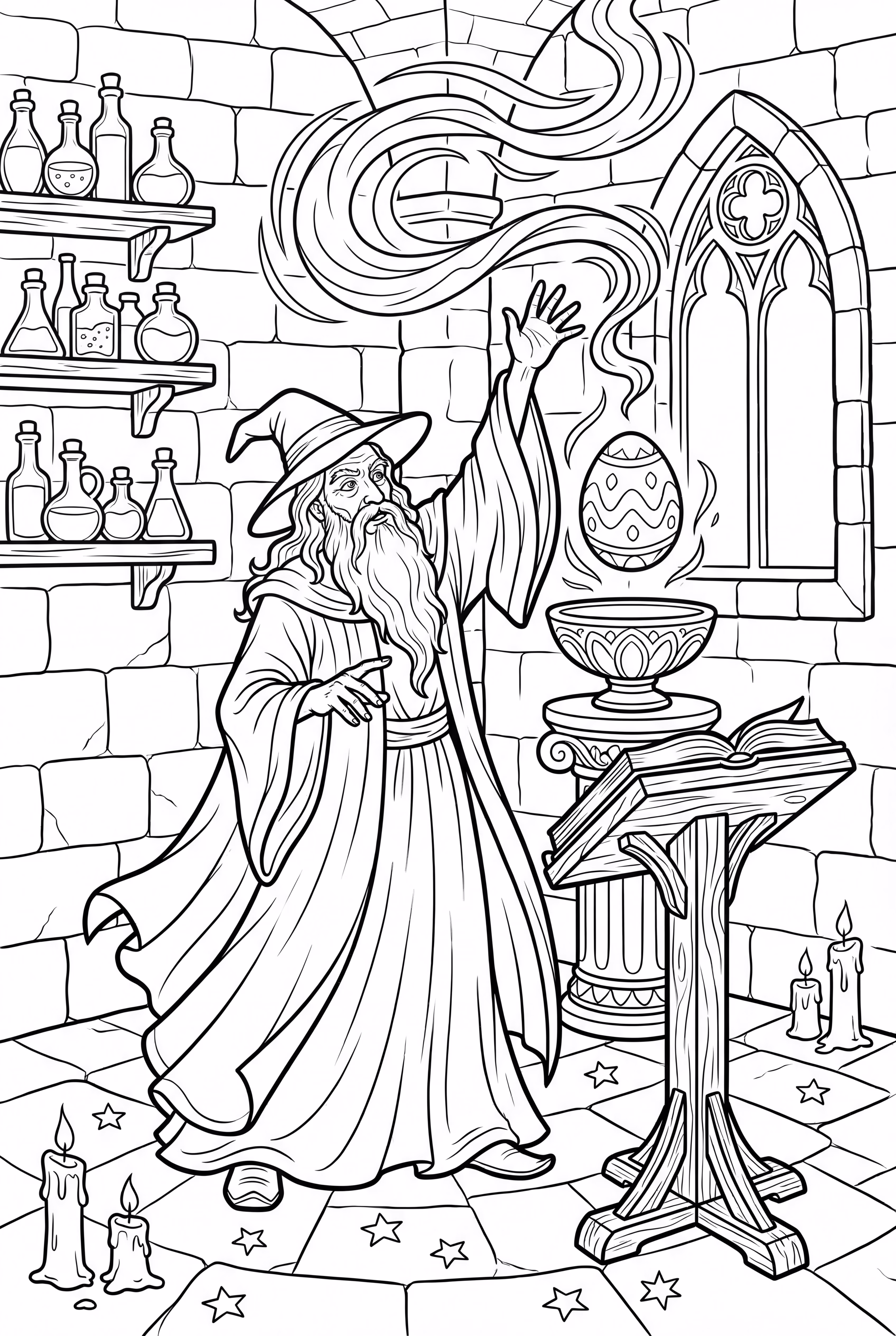 巫师对魔法蛋施法