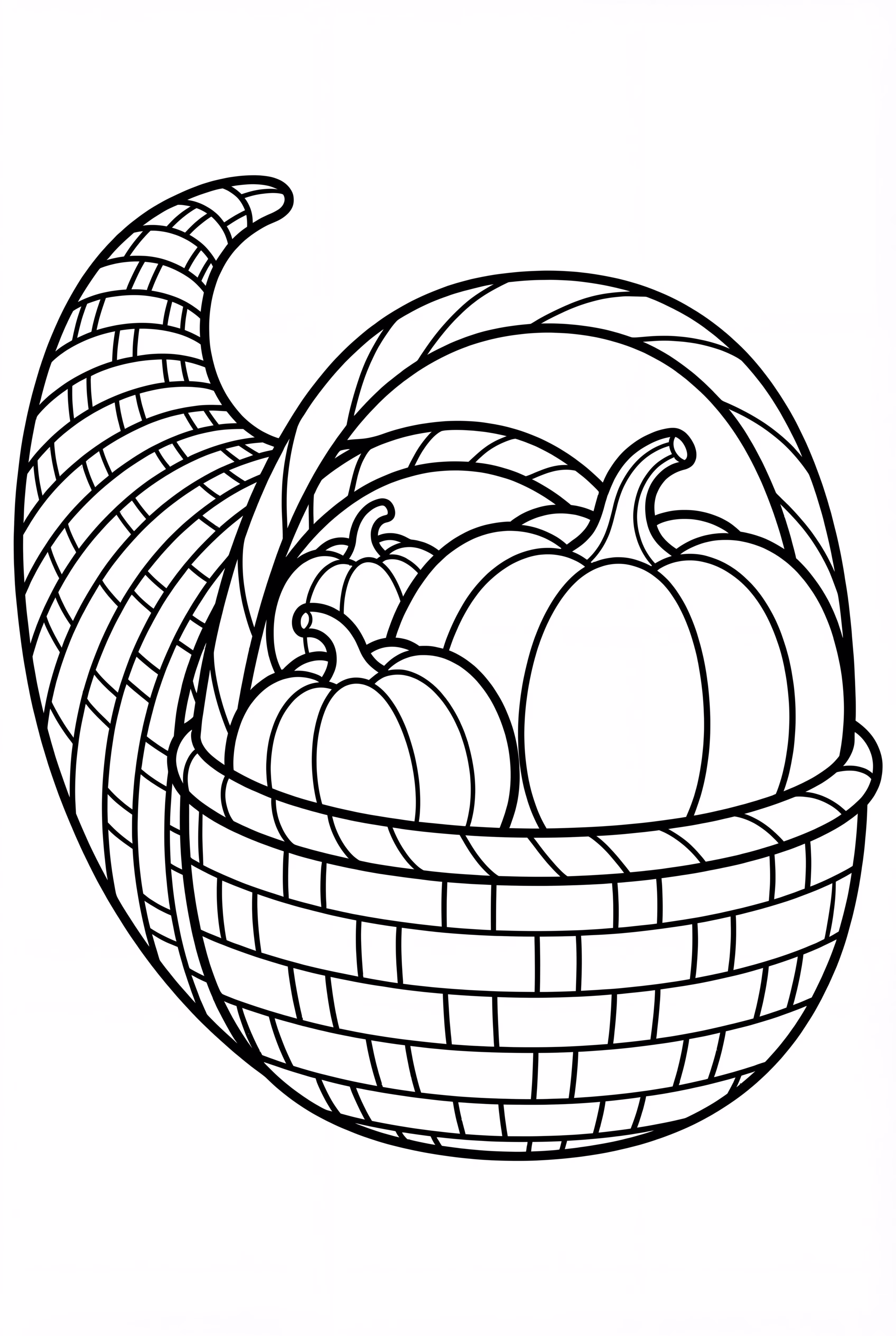 A Woven Cornucopia Basket