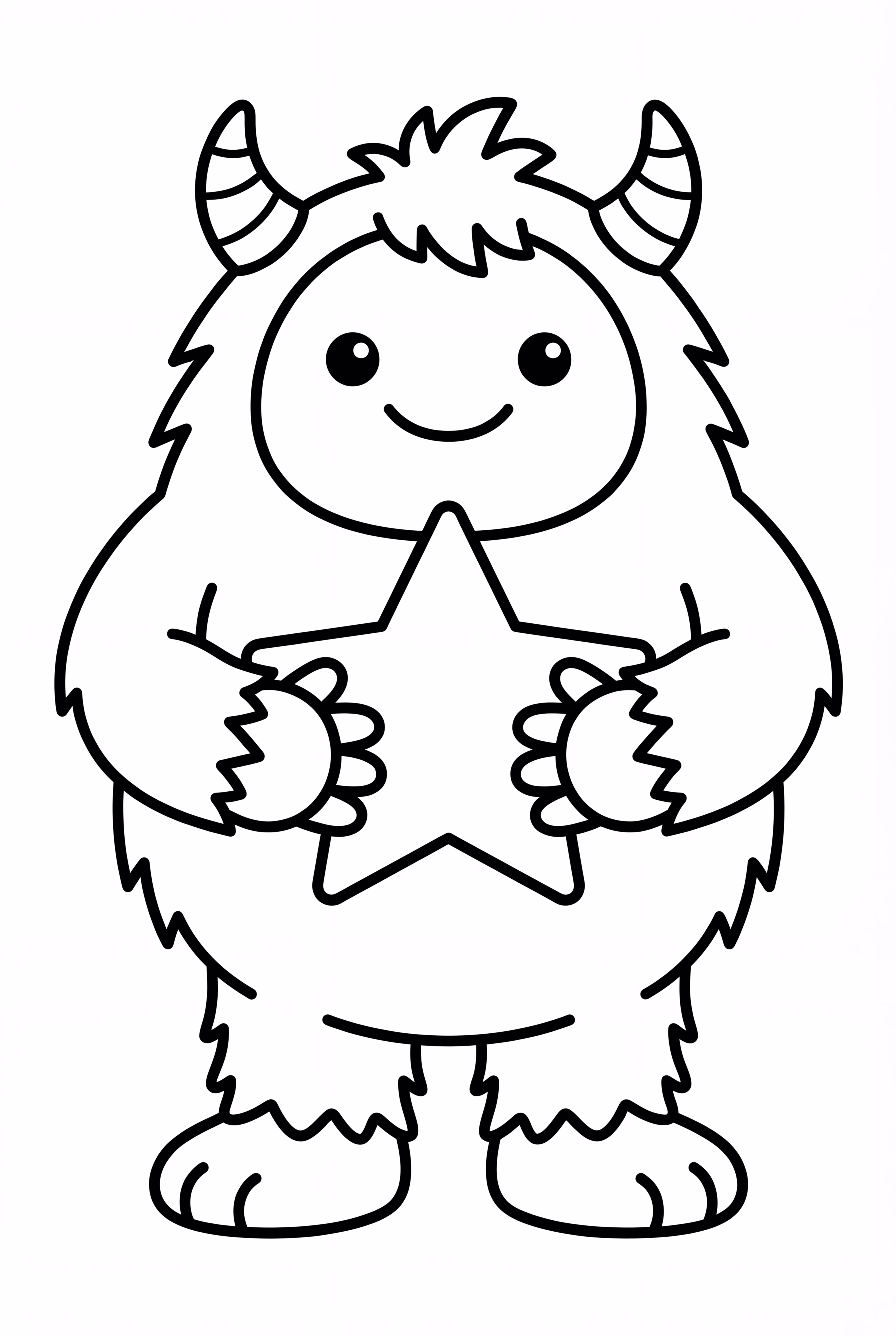 Un Yeti Sosteniendo Una Estrella