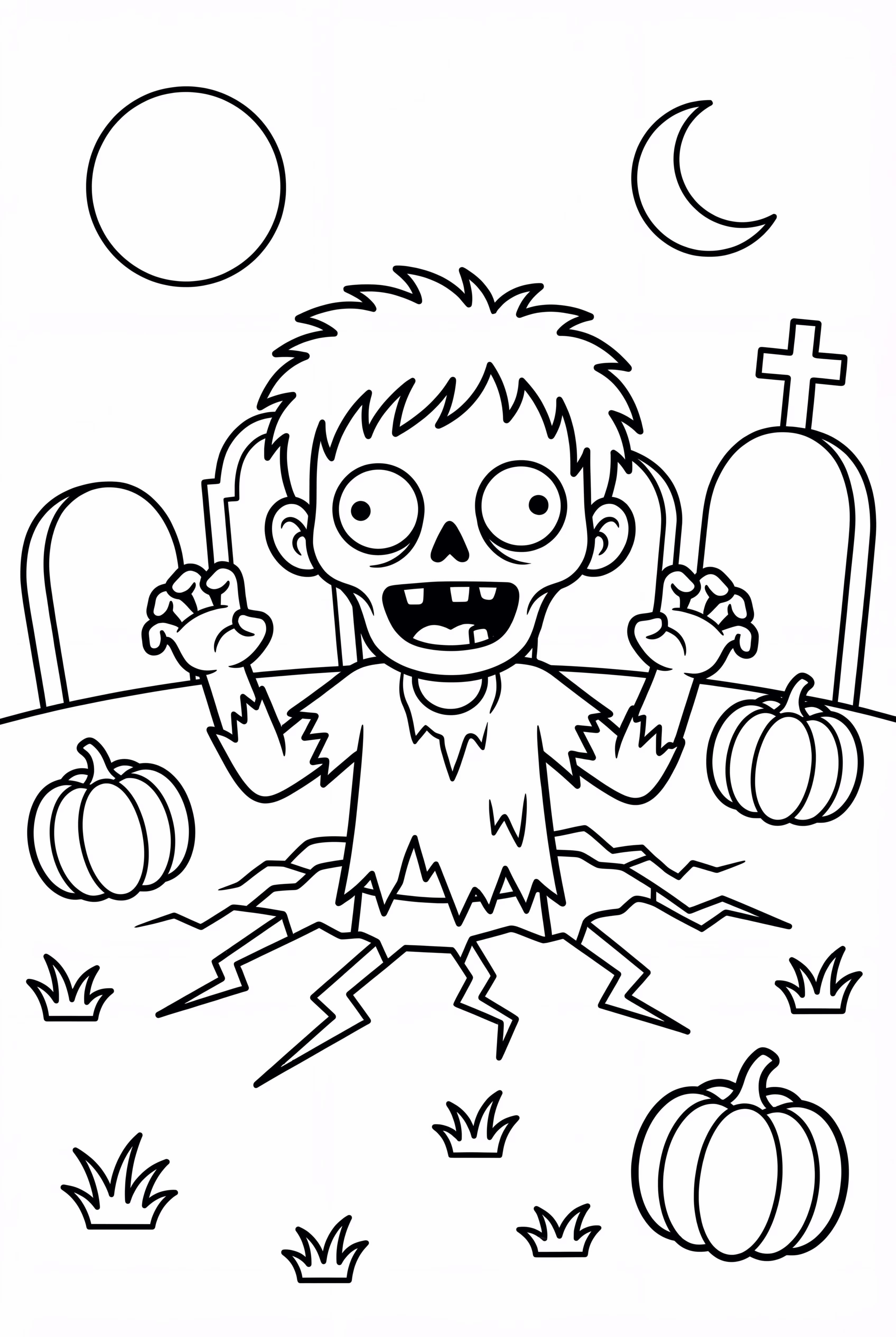 A Zombie Peeking from the Ground on Halloween 2025